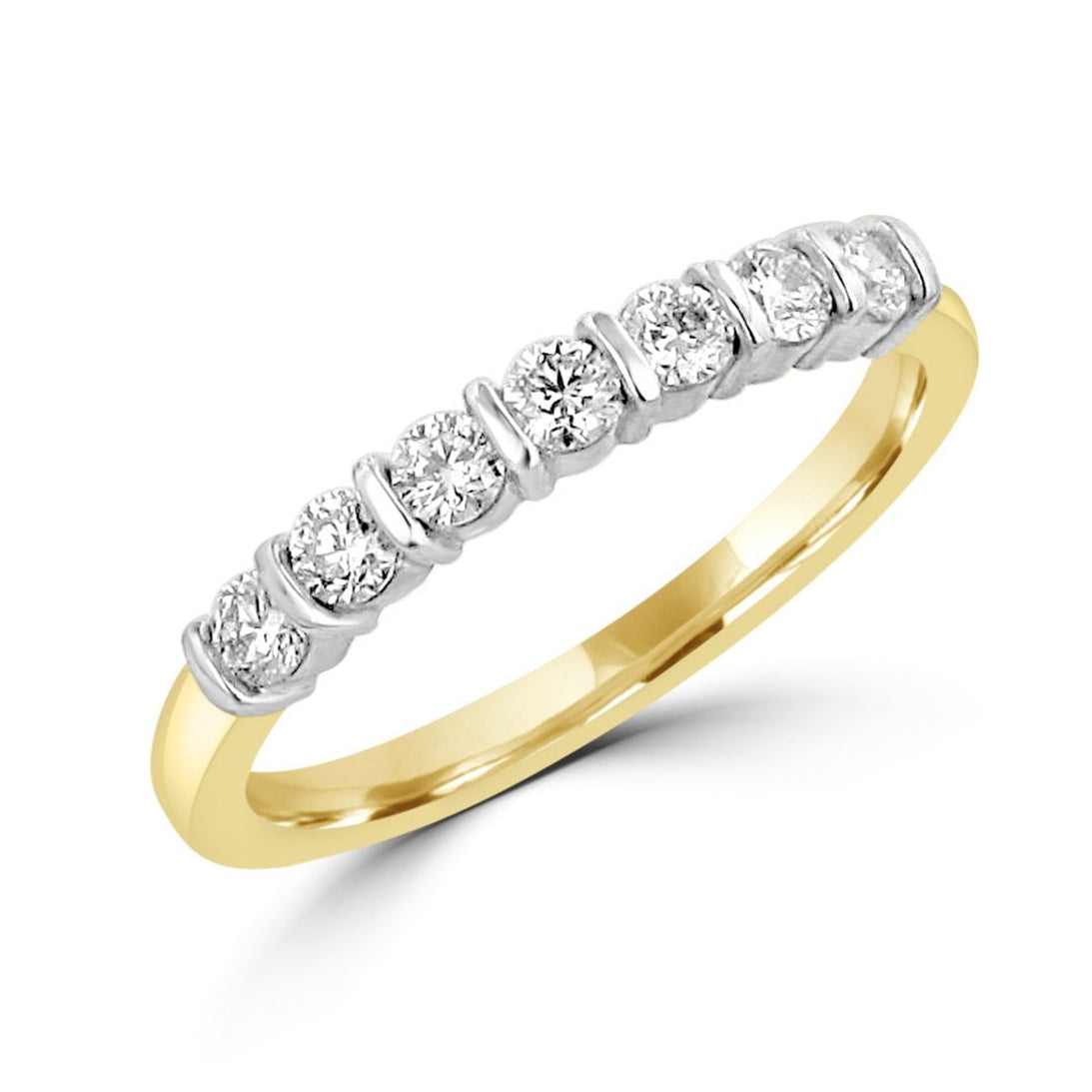 18ct Gold Seven Stone Eternity Ring 0.42ct Total