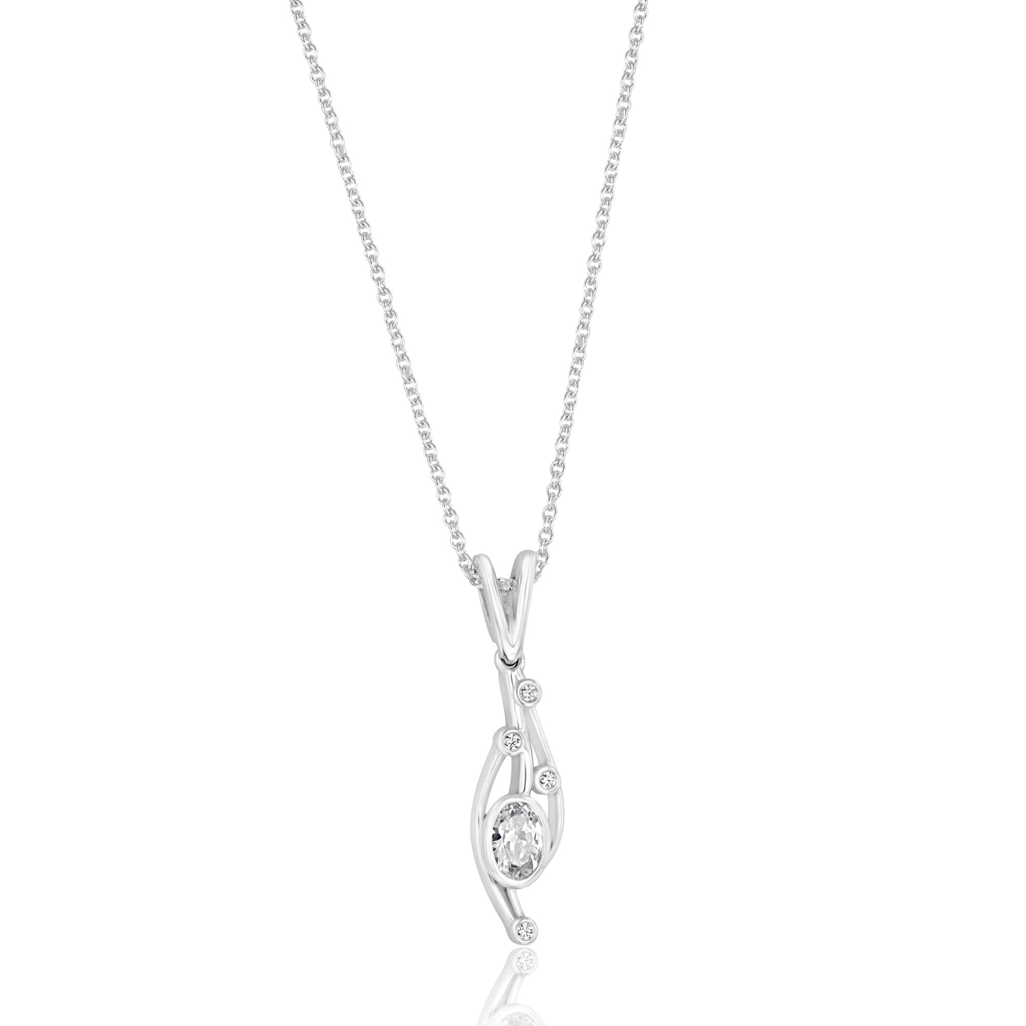 Silver CZ Necklace by Avanti