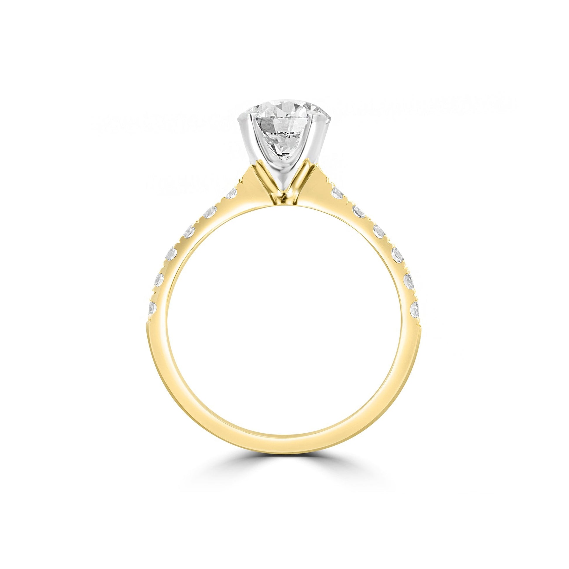 1.24ct Diamond Engagement Ring in 18ct Yellow Gold With a Total of 1.64ct