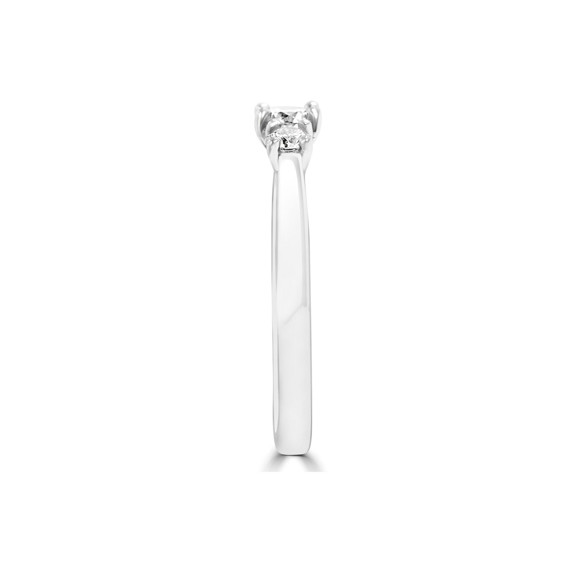 Platinum Ring With Three Round Diamonds 0.52ct