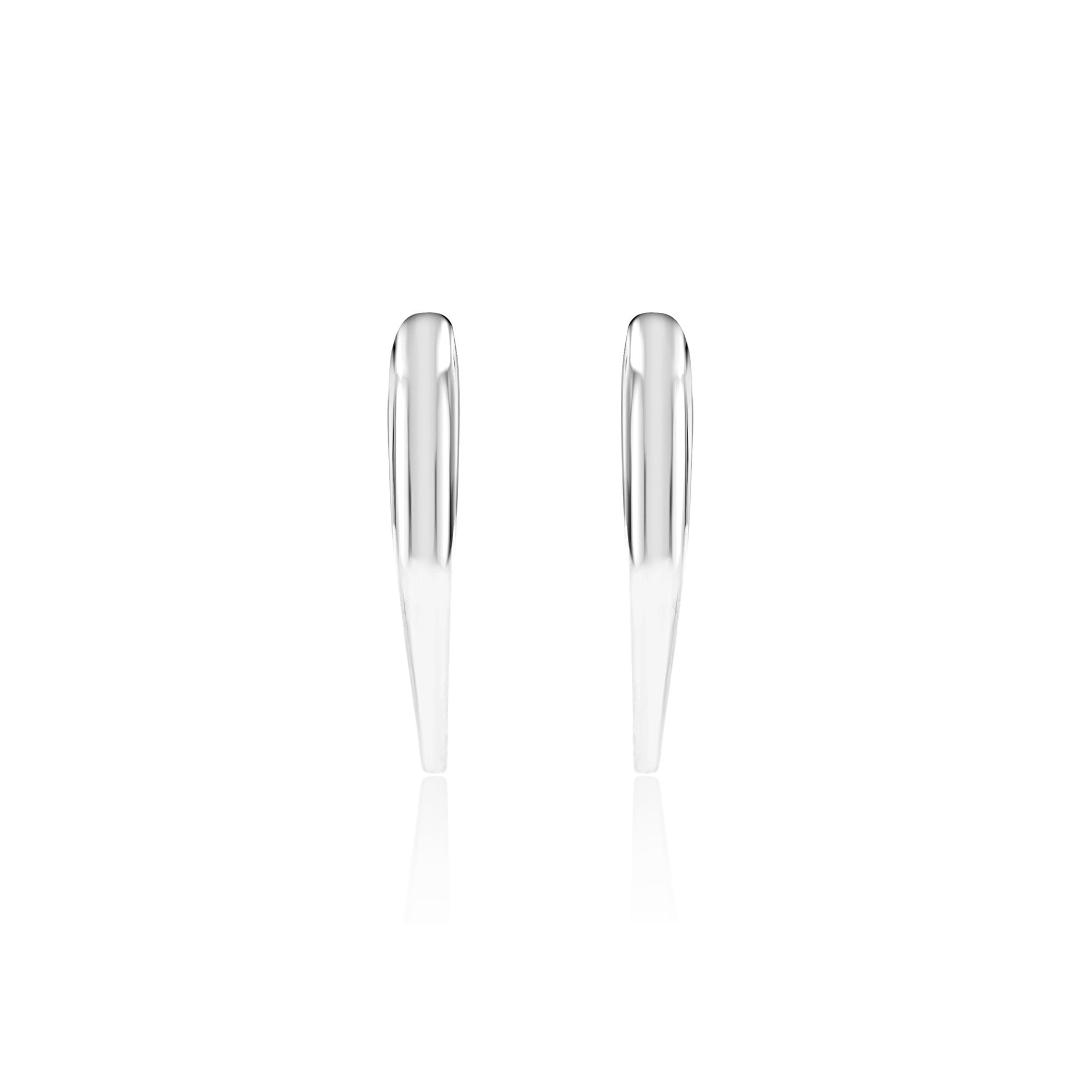 Sterling Silver Drop Heart Earrings