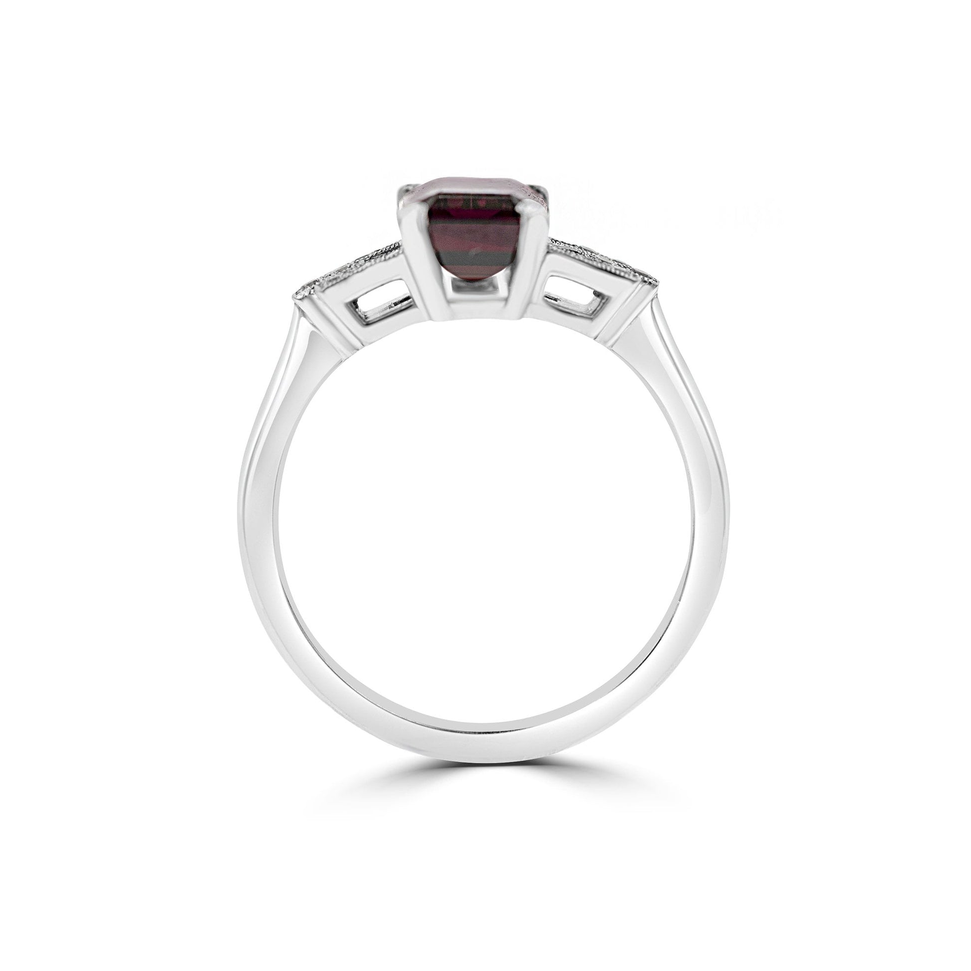 Platinum 2.49ct Tourmaline and Diamond Deco Inspired Cocktail Ring