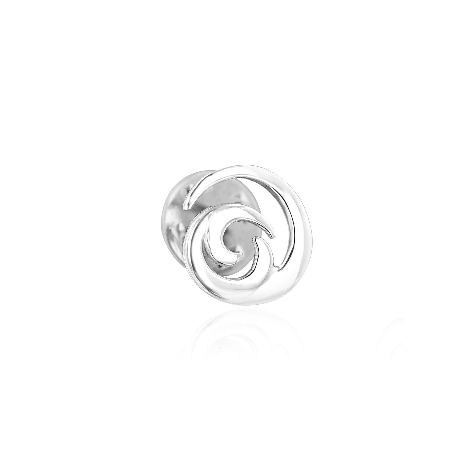 Sterling Silver Crashing Waves Pin Brooch