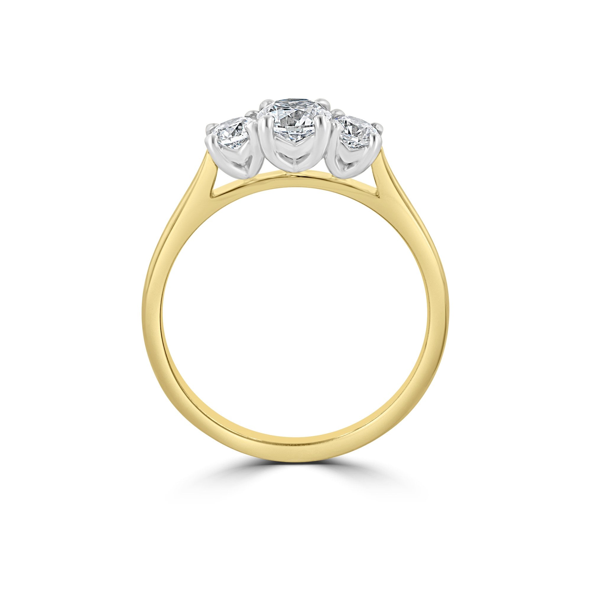 18ct Gold GIA Certified Three Stone Diamond Ring