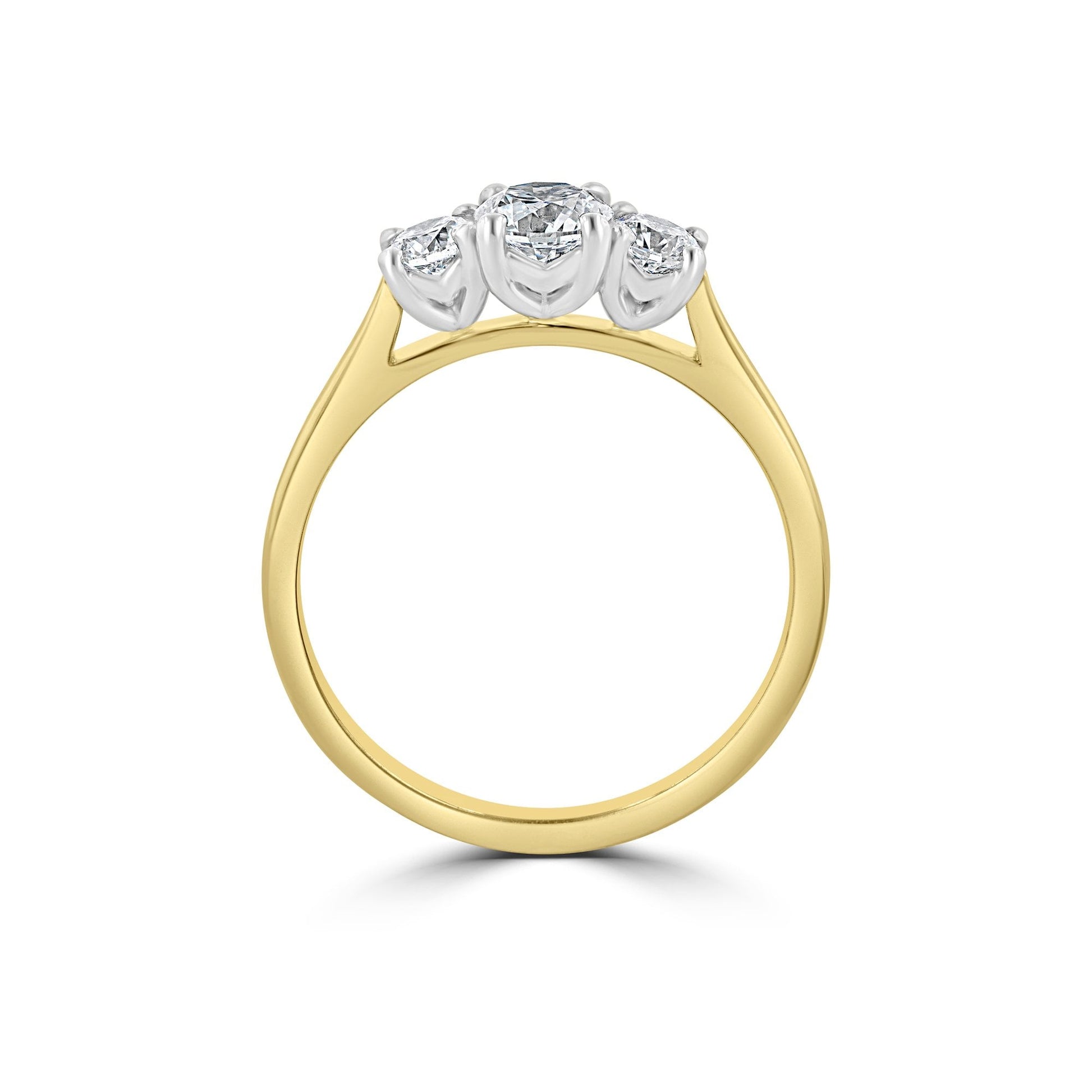 18ct Gold GIA Certified Three Stone Diamond Ring