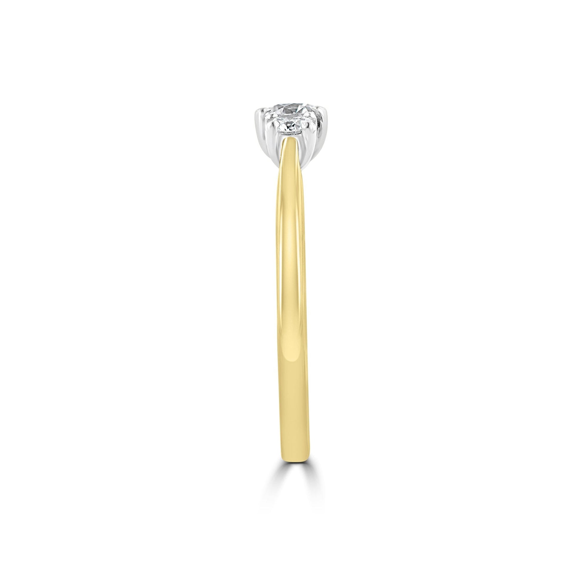 18ct Gold GIA Certified Three Stone Diamond Ring