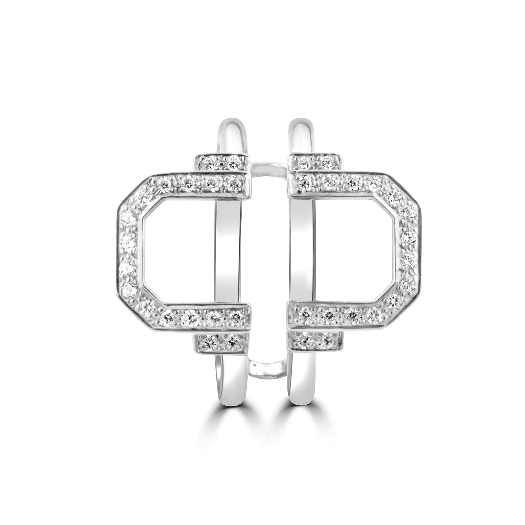Scissor Cut Aquamarine and Diamond Cocktail Ring - Matching Ring Jacket Available