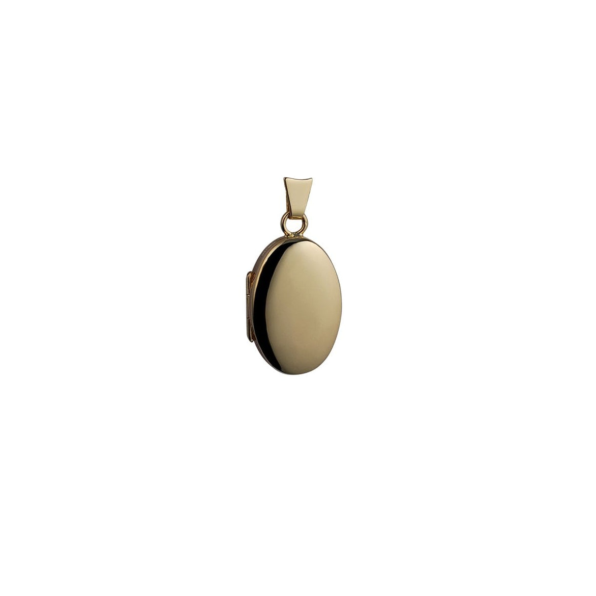 9ct Yellow Gold Plain Oval Locket