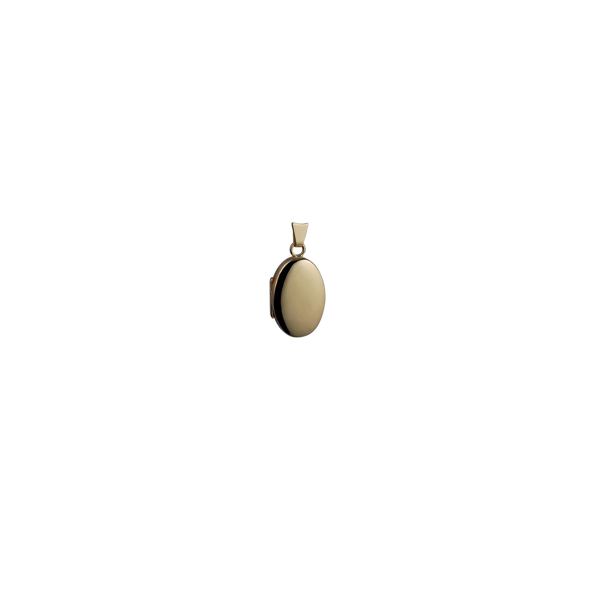 9ct Yellow Gold Plain Oval Locket