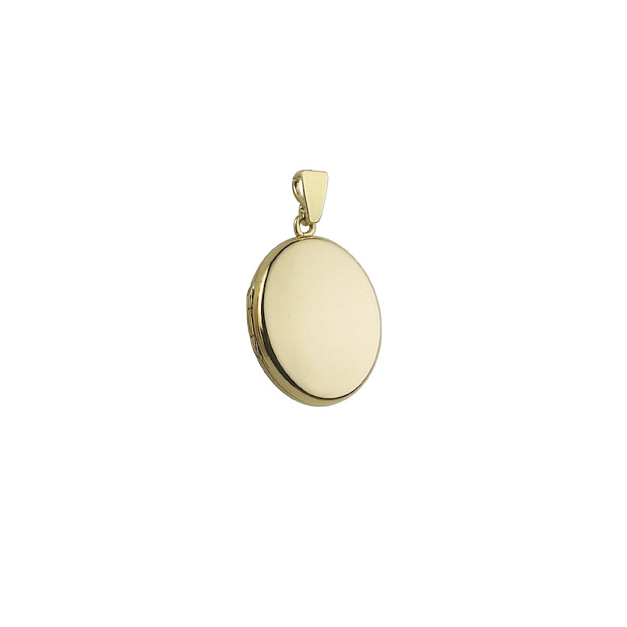 9ct Yellow Gold Plain Oval Locket