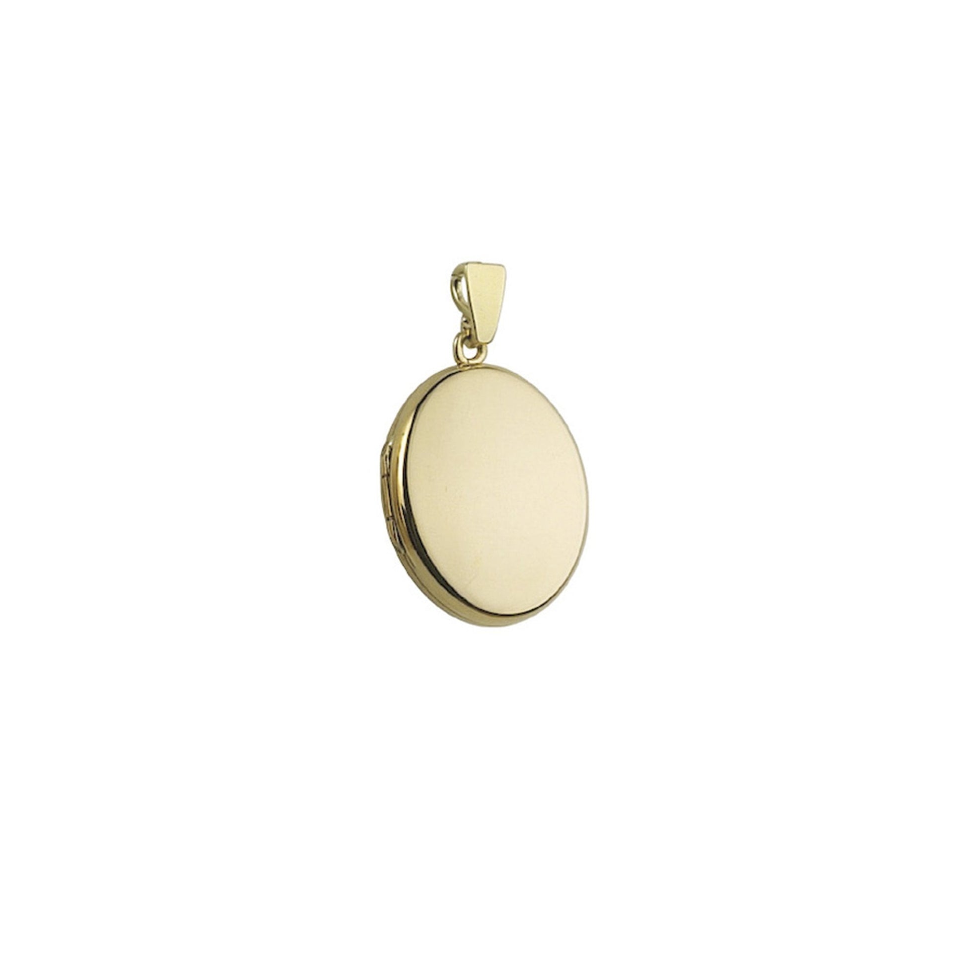 9ct Yellow Gold Plain Oval Locket