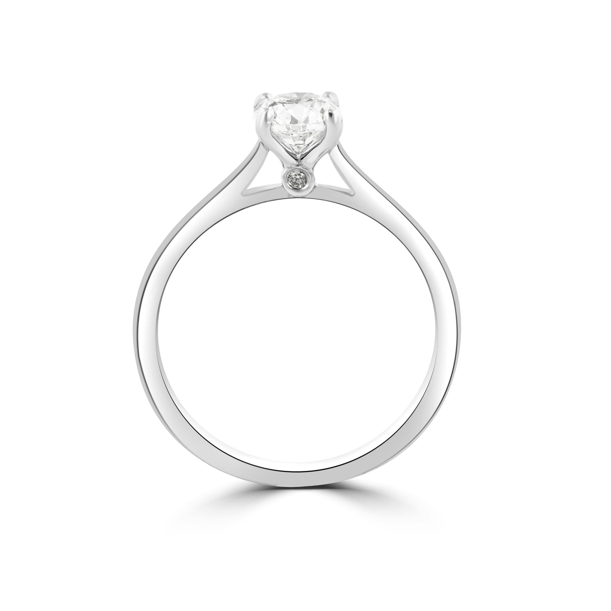 Platinum 0.60ct Round Brilliant Cut Diamond Engagement Ring