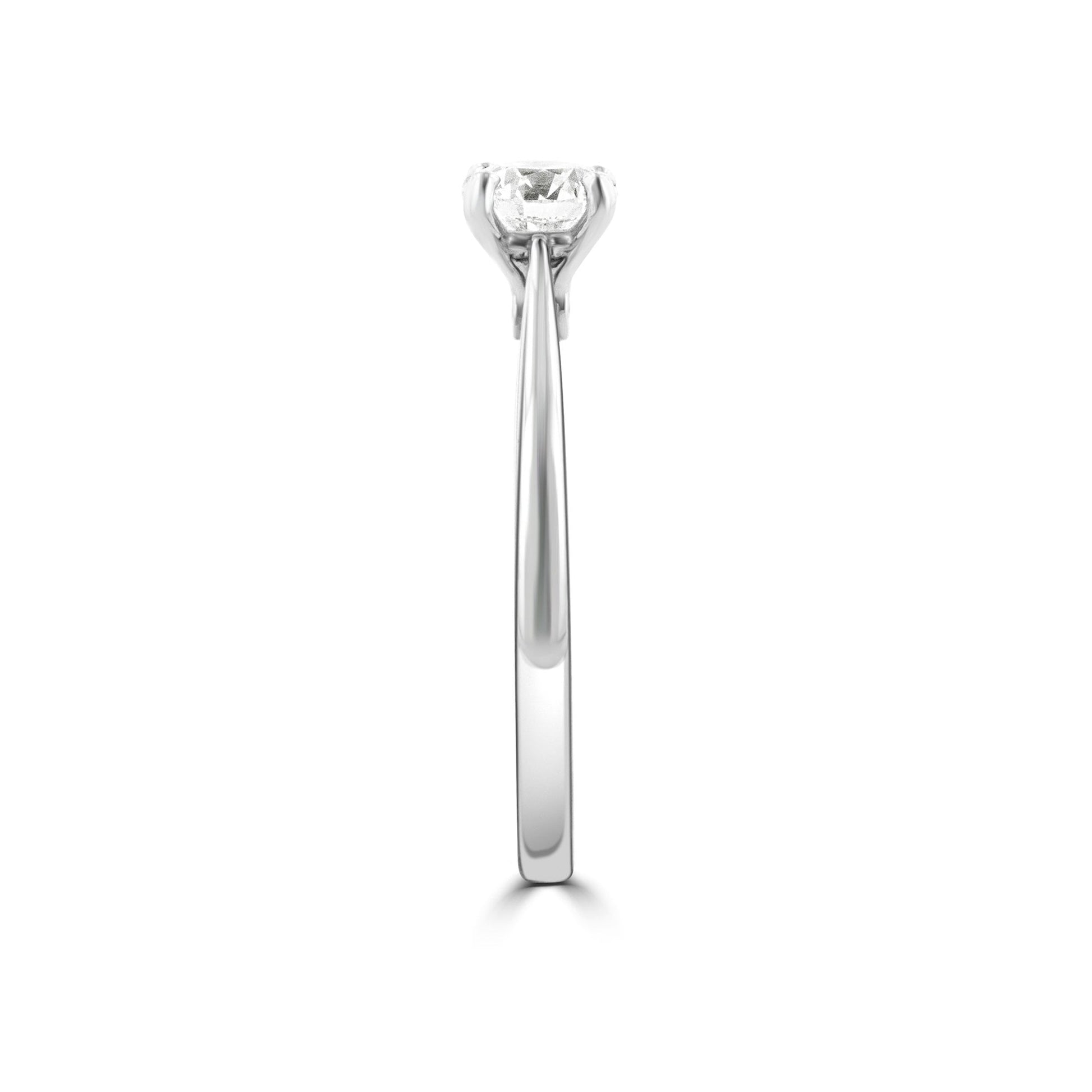 Platinum 0.60ct Round Brilliant Cut Diamond Engagement Ring