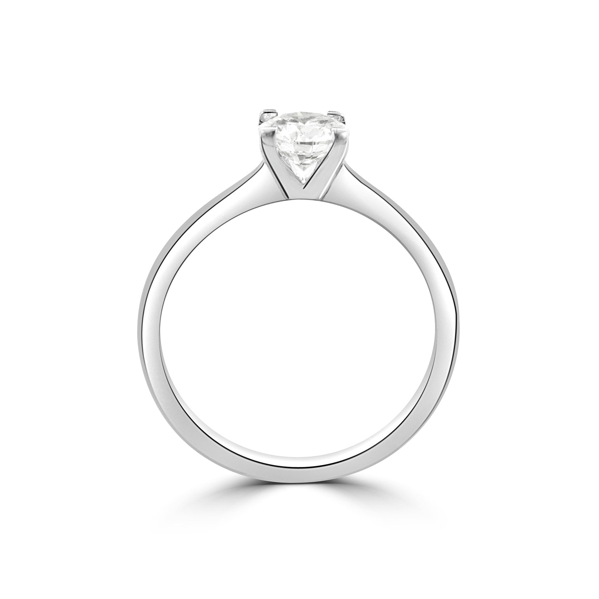 Round Diamond Solitaire Engagement Ring in Platinum 0.70ct