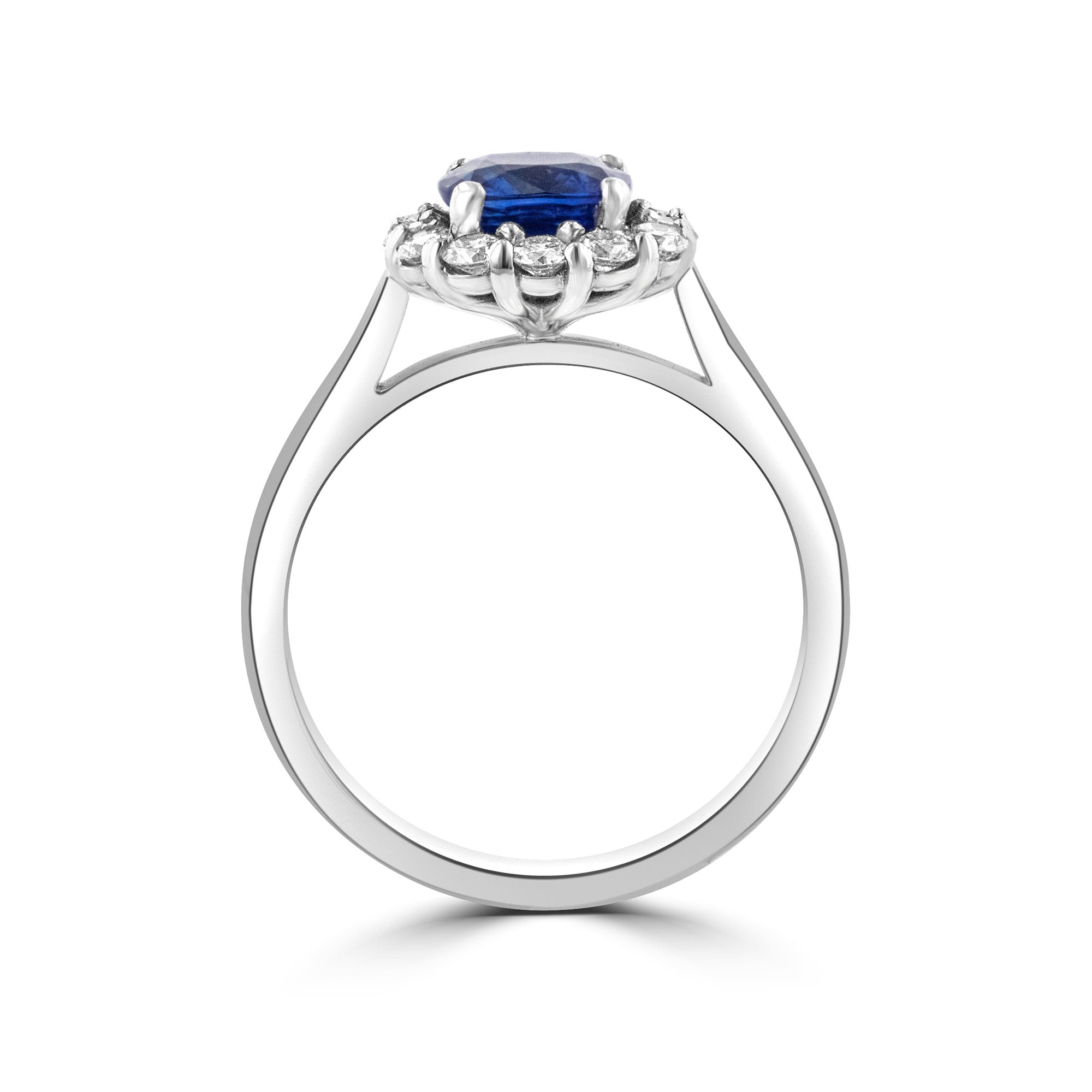 Untreated Sapphire and Diamond Ring Designed by Avanti