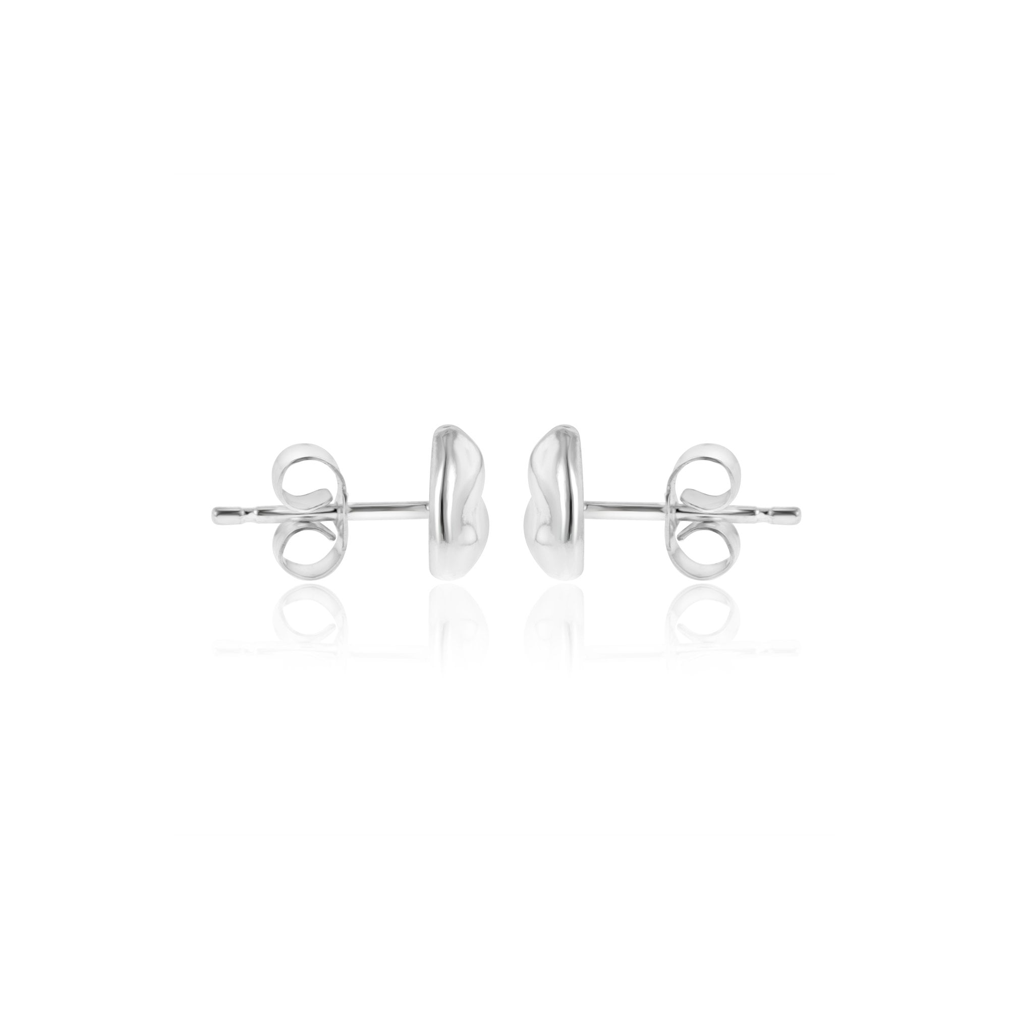 Sterling Silver Pebble Stud Earrings