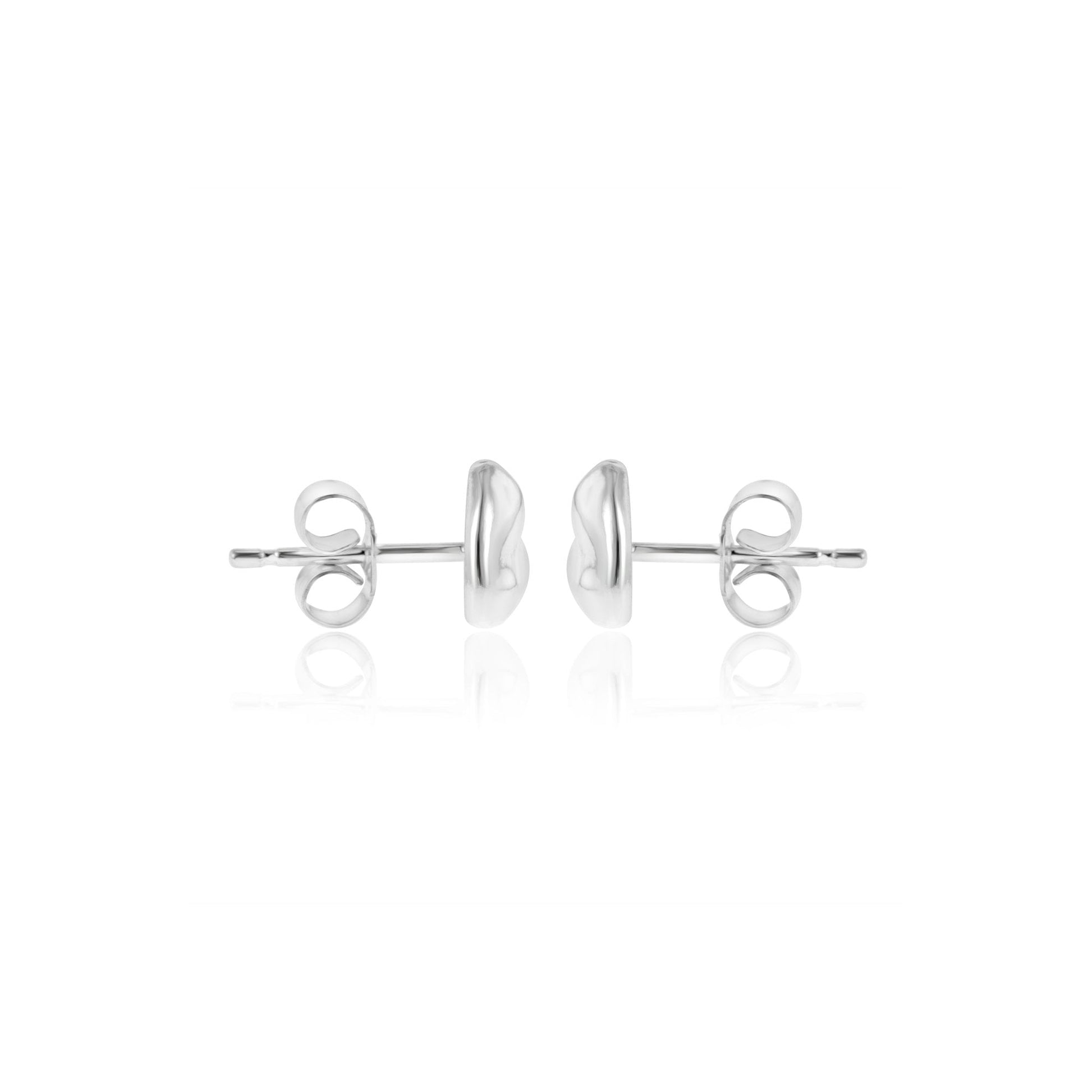 Sterling Silver Pebble Stud Earrings