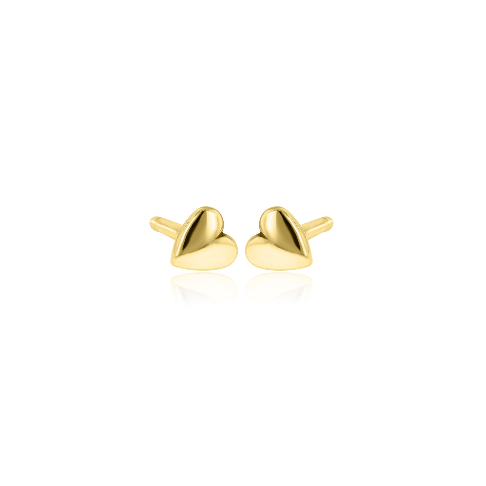 Avanti 18ct Yellow Gold Heart Stud Earrings