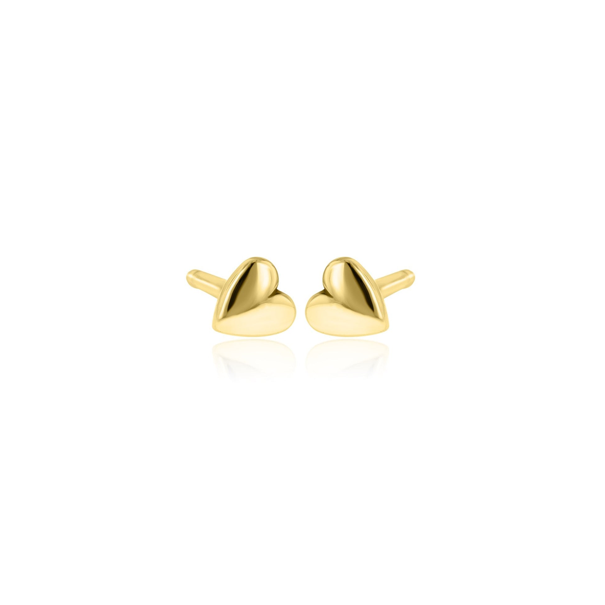Avanti 18ct Yellow Gold Heart Stud Earrings
