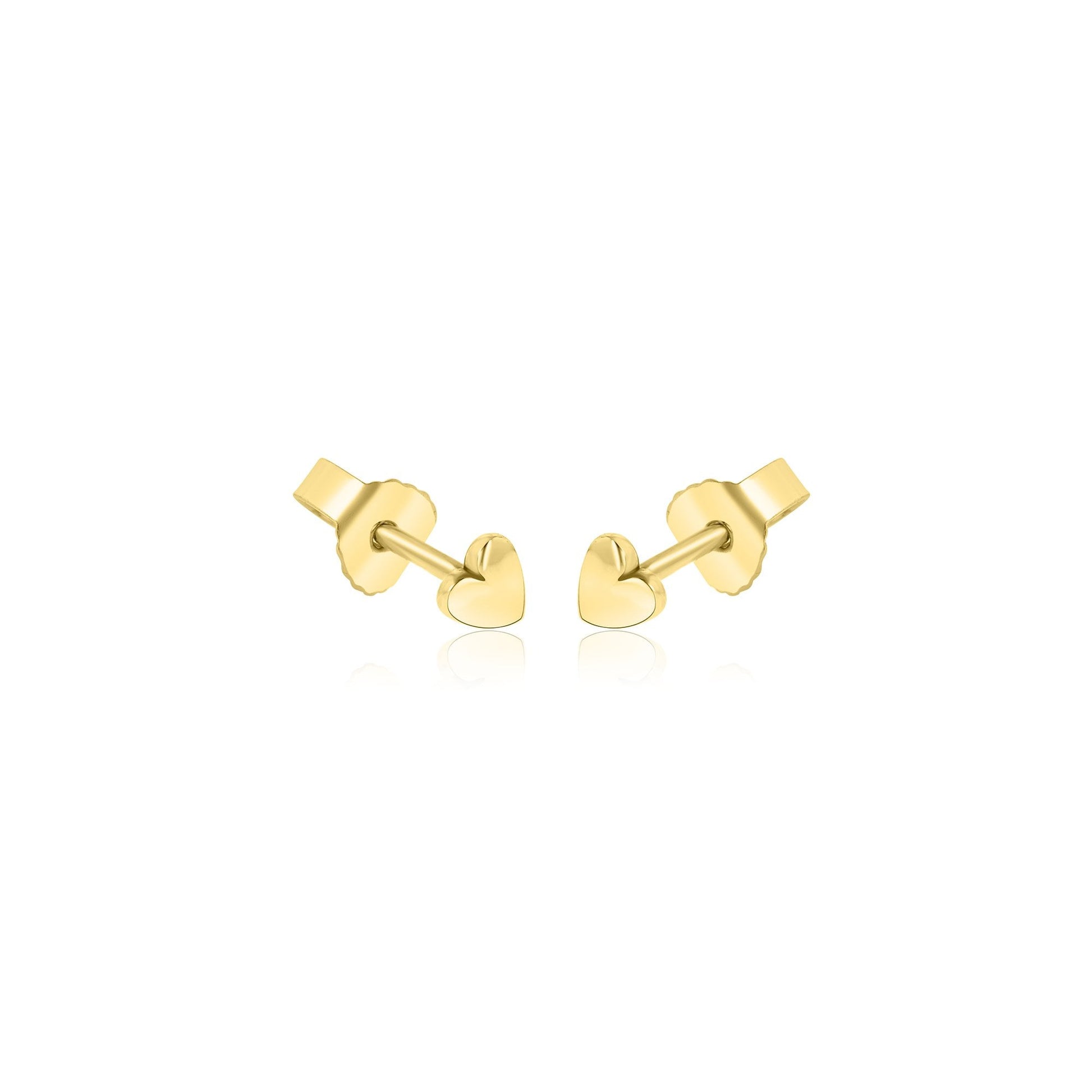 Avanti 18ct Yellow Gold Heart Stud Earrings