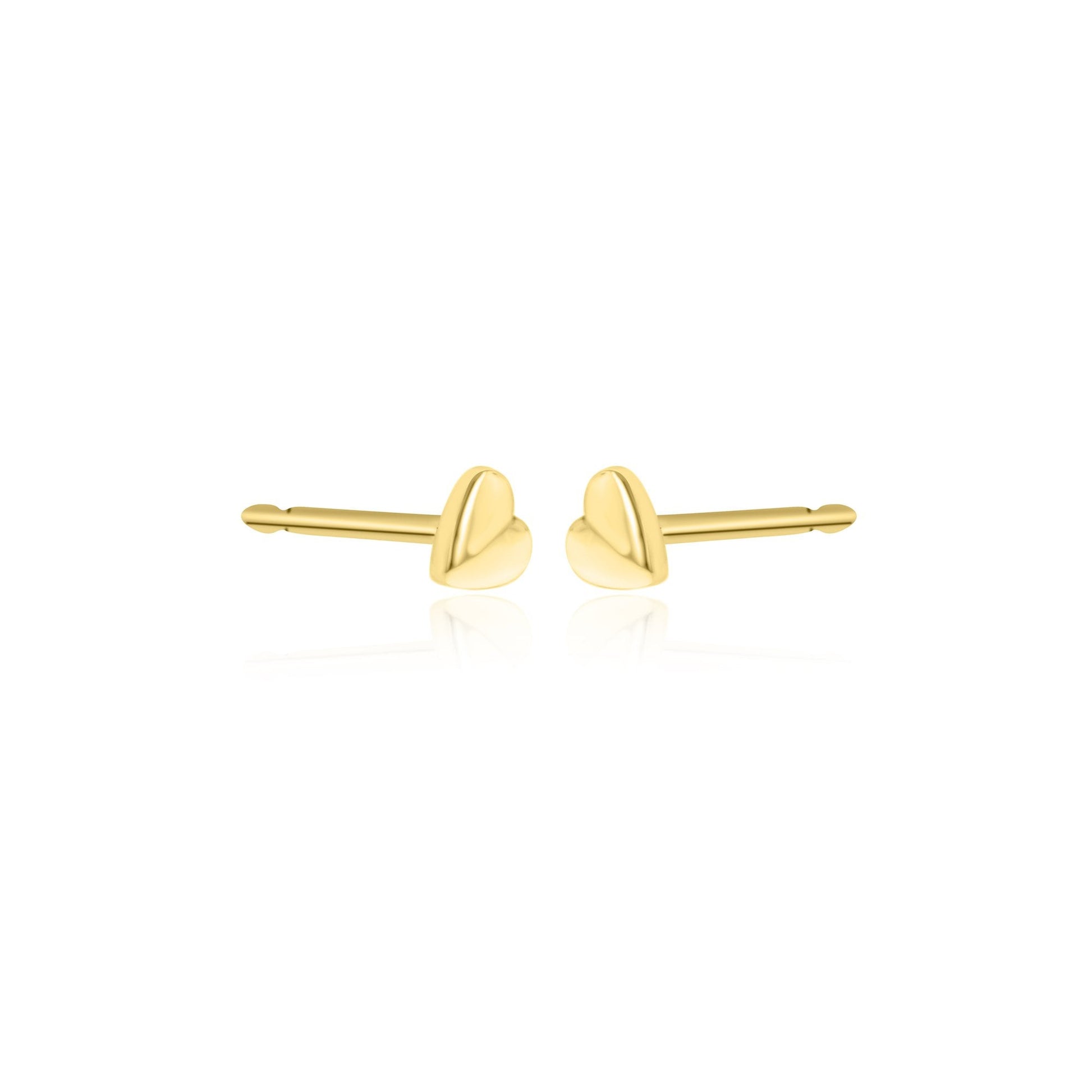 Avanti 18ct Yellow Gold Heart Stud Earrings