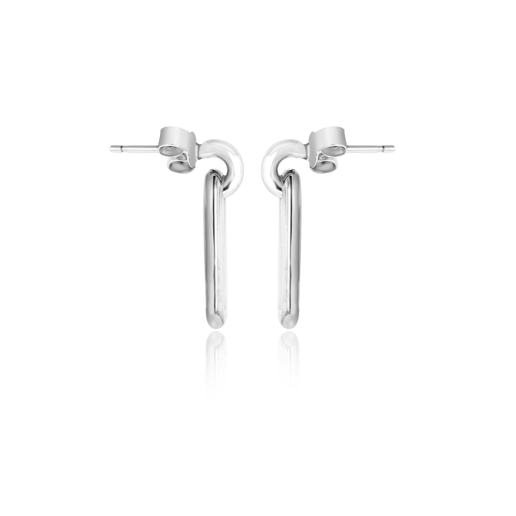 Sterling Silver Double Bar Drop Earrings