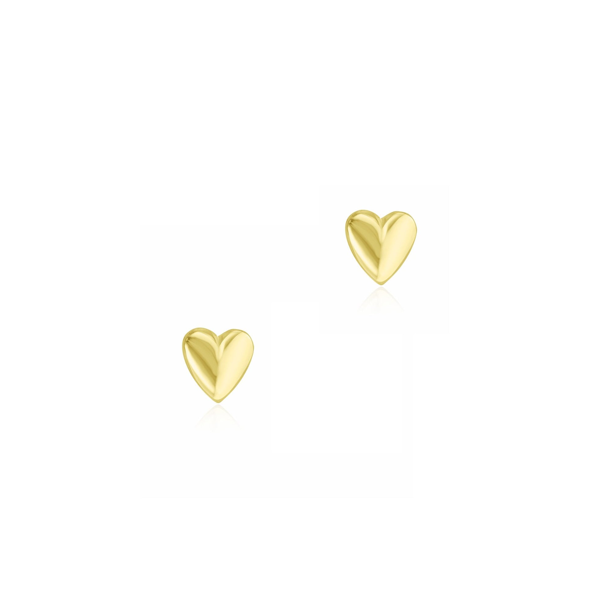 Avanti 18ct Yellow Gold Heart Stud Earrings