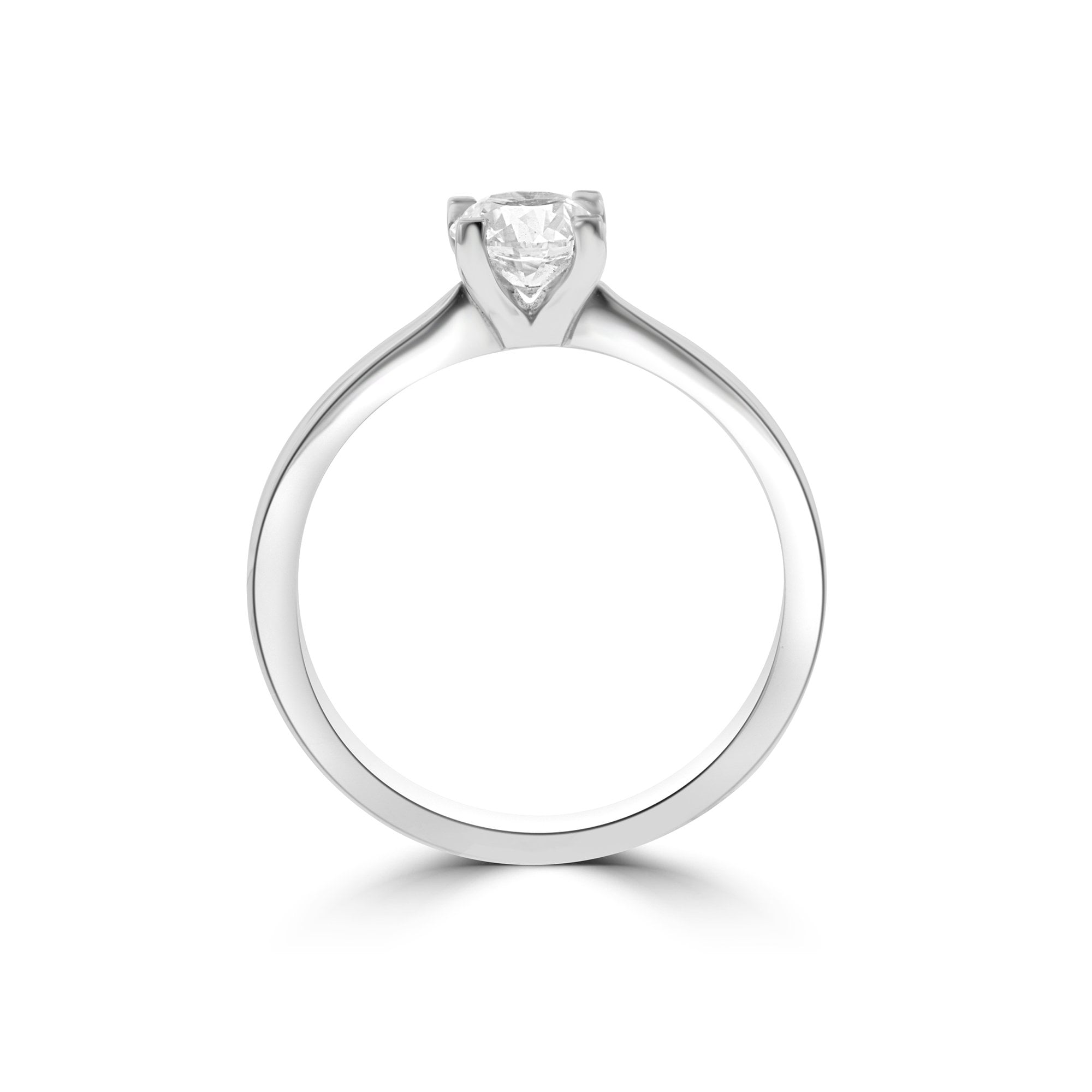 0.70ct Round Brilliant Cut Diamond Solitaire Ring in Platinum