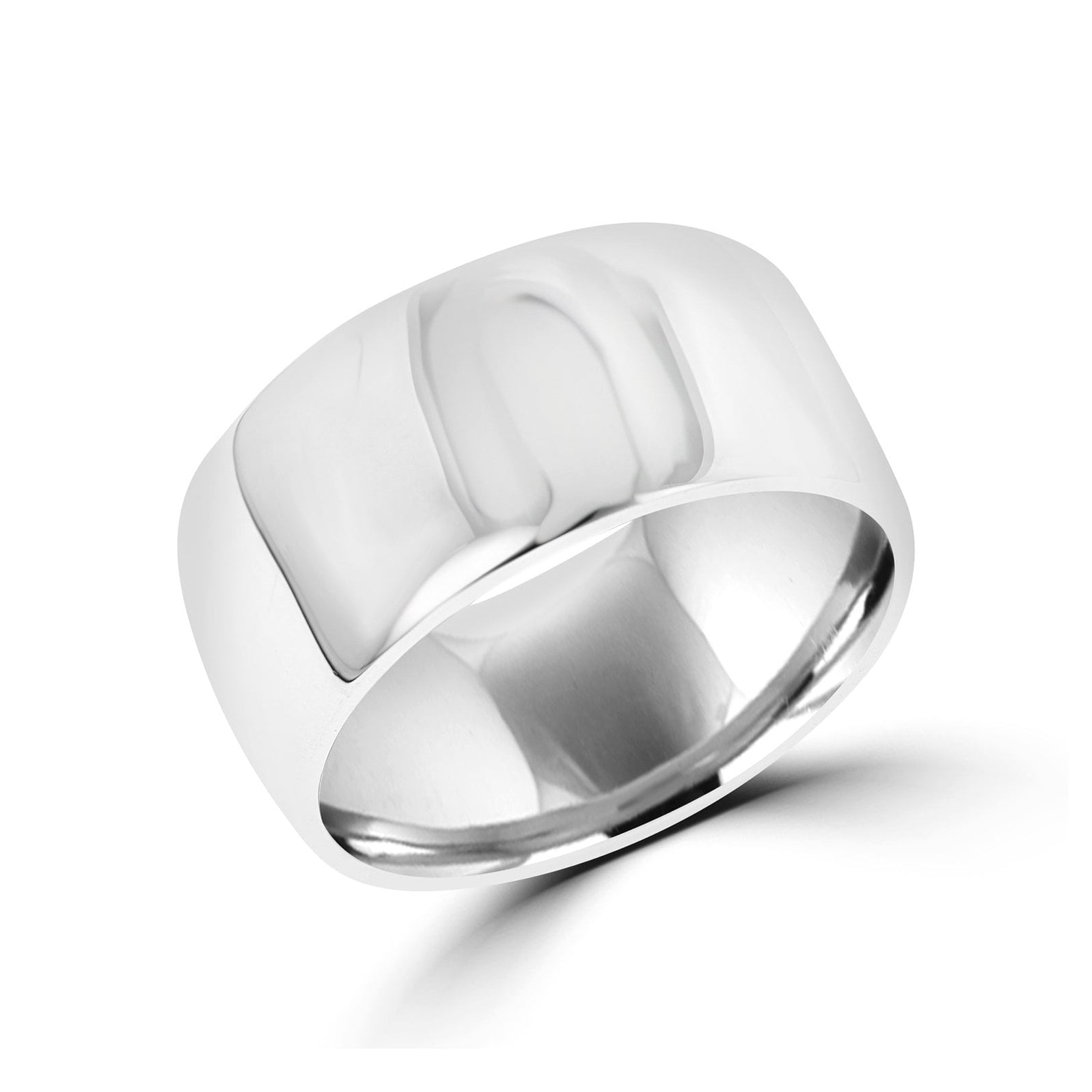 10mm Wide Silver Band Ring
