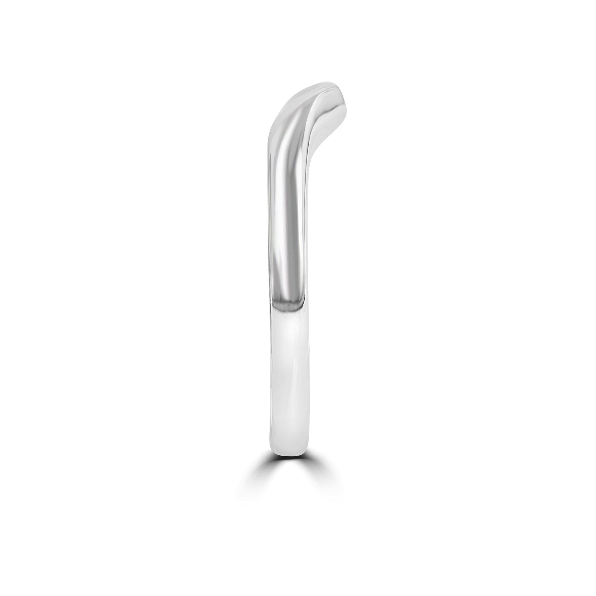 9ct White Gold Wishbone Shaped Ring With A Twist Feature