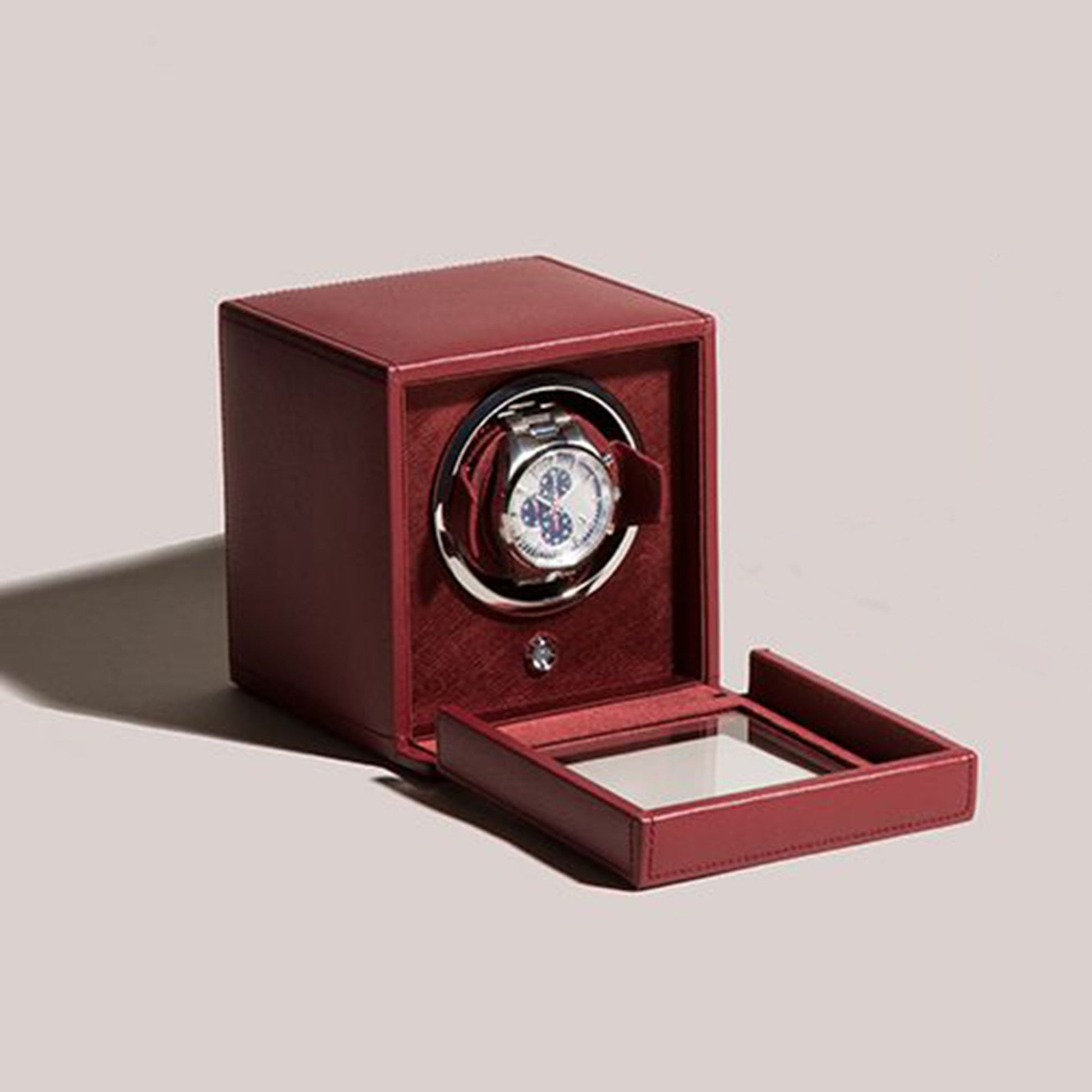 WOLF Cub Small Bordeaux Single Watch Winder