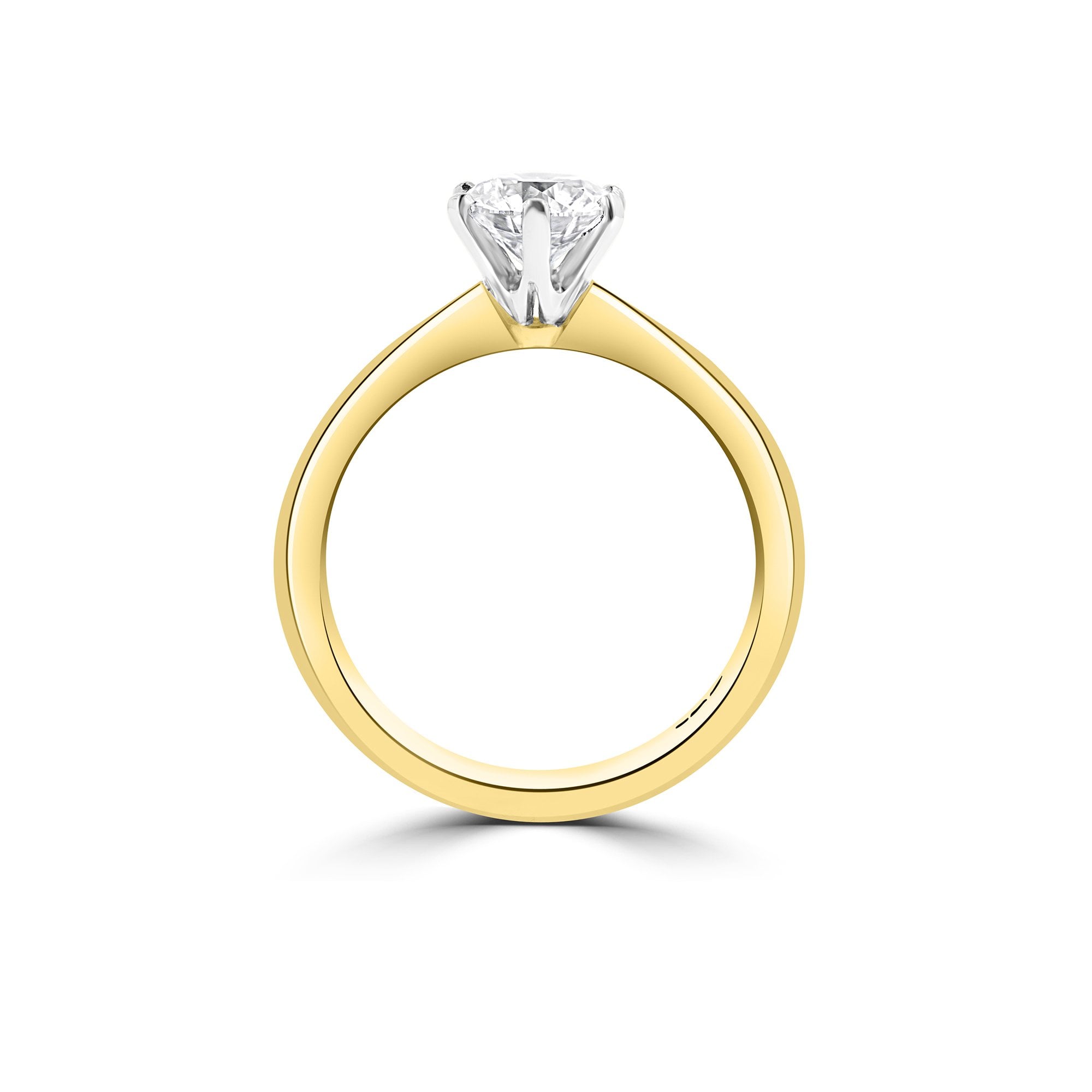 Six Claw 1.00ct GIA Certified Diamond Ring in 18ct Yellow Gold in a Platinum Setting