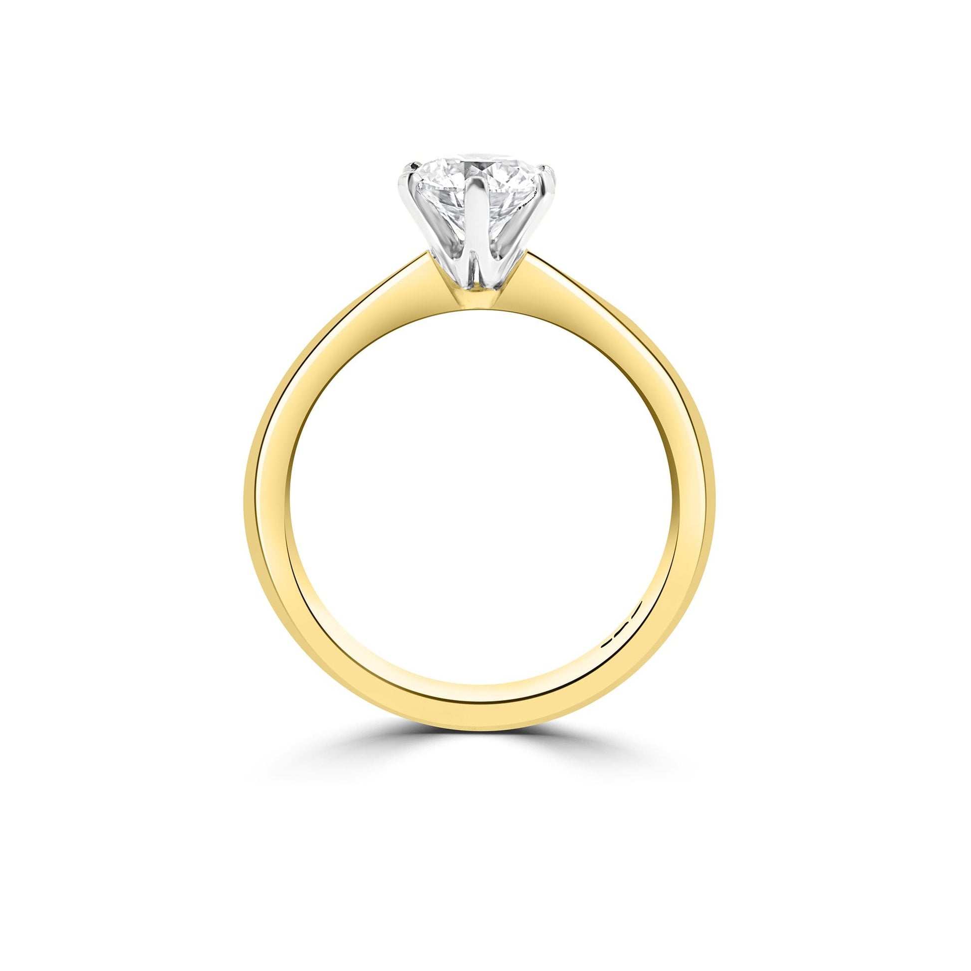 Six Claw 1.00ct GIA Certified Diamond Ring in 18ct Yellow Gold in a Platinum Setting