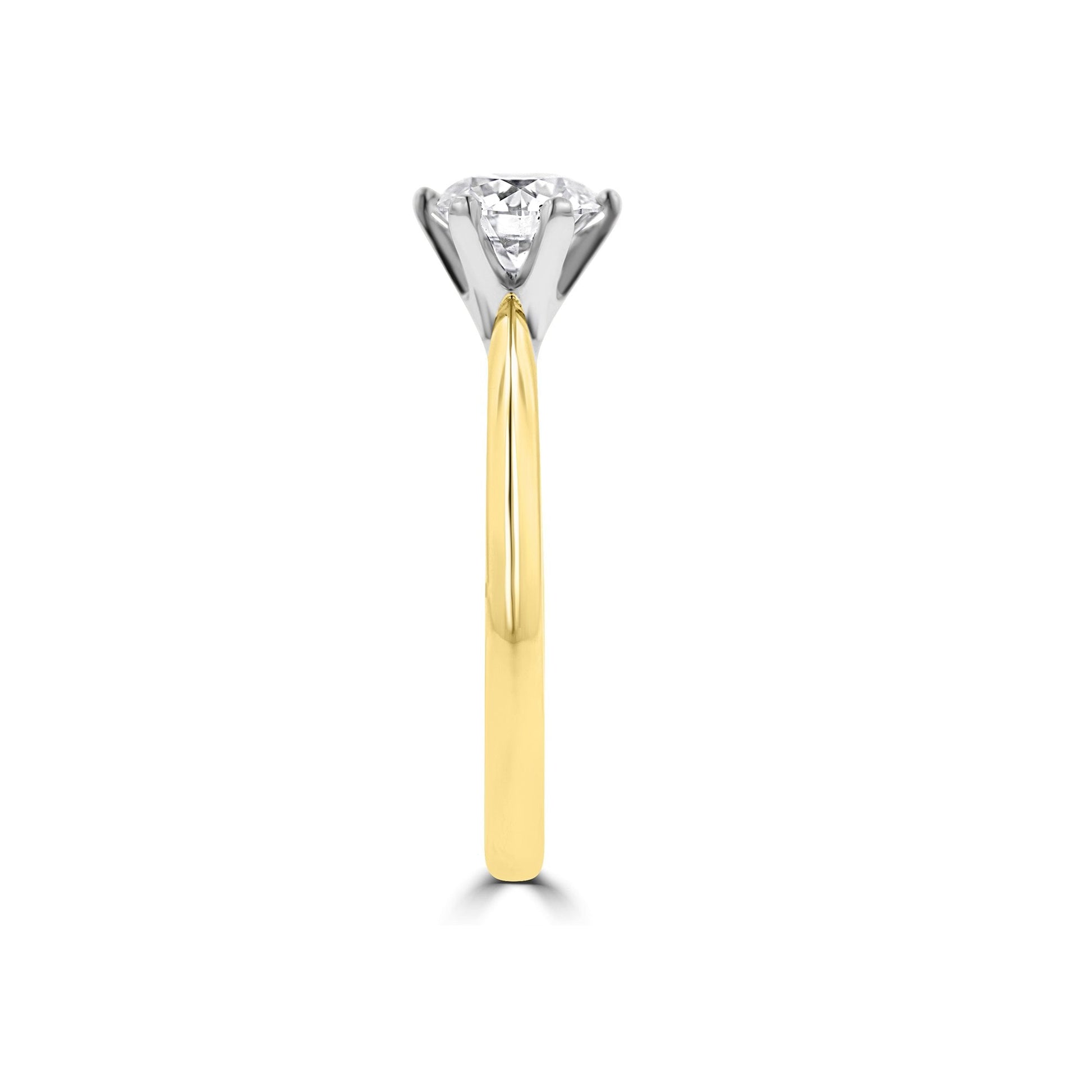 Six Claw 1.00ct GIA Certified Diamond Ring in 18ct Yellow Gold in a Platinum Setting