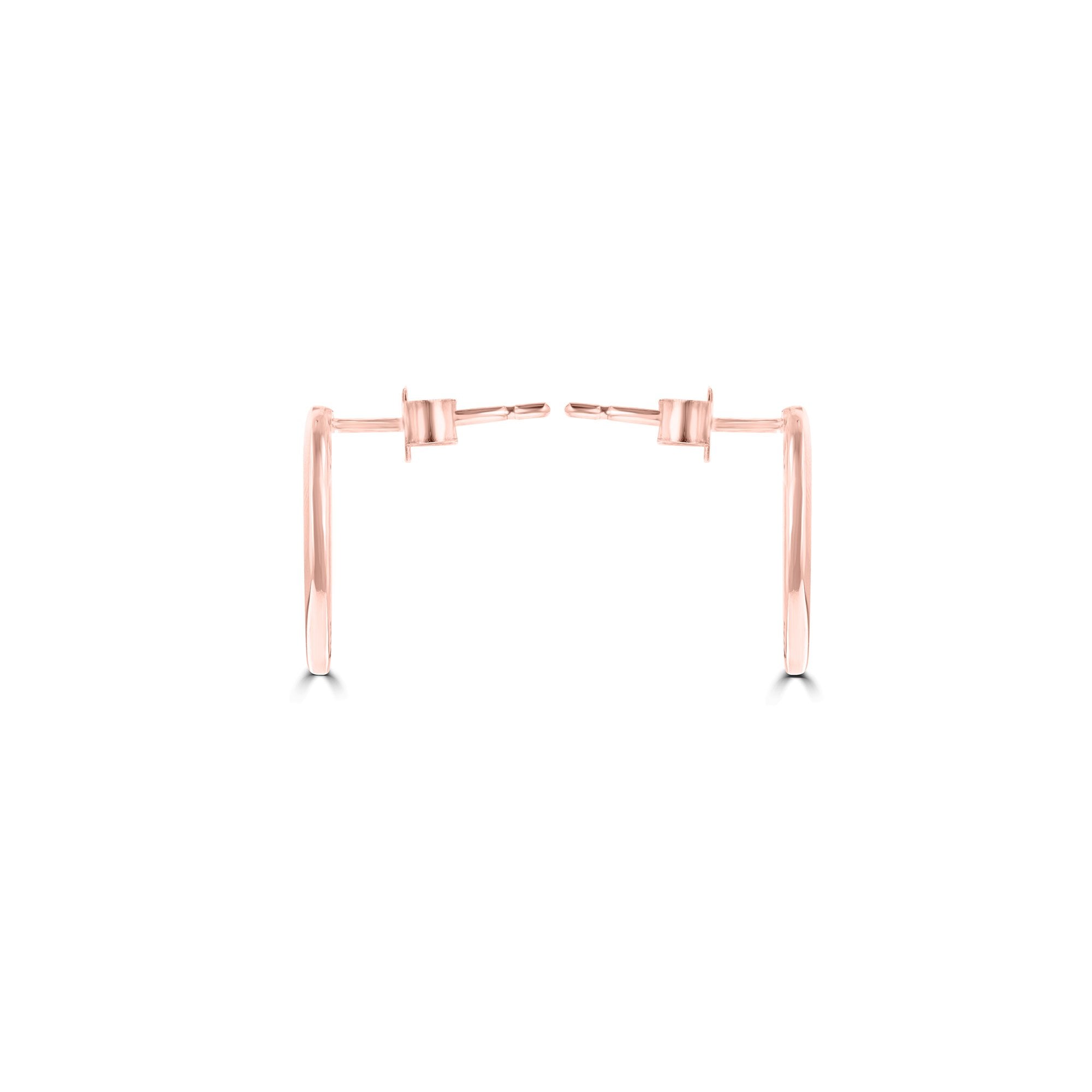 9ct Rose Gold Circle Stud Earrings