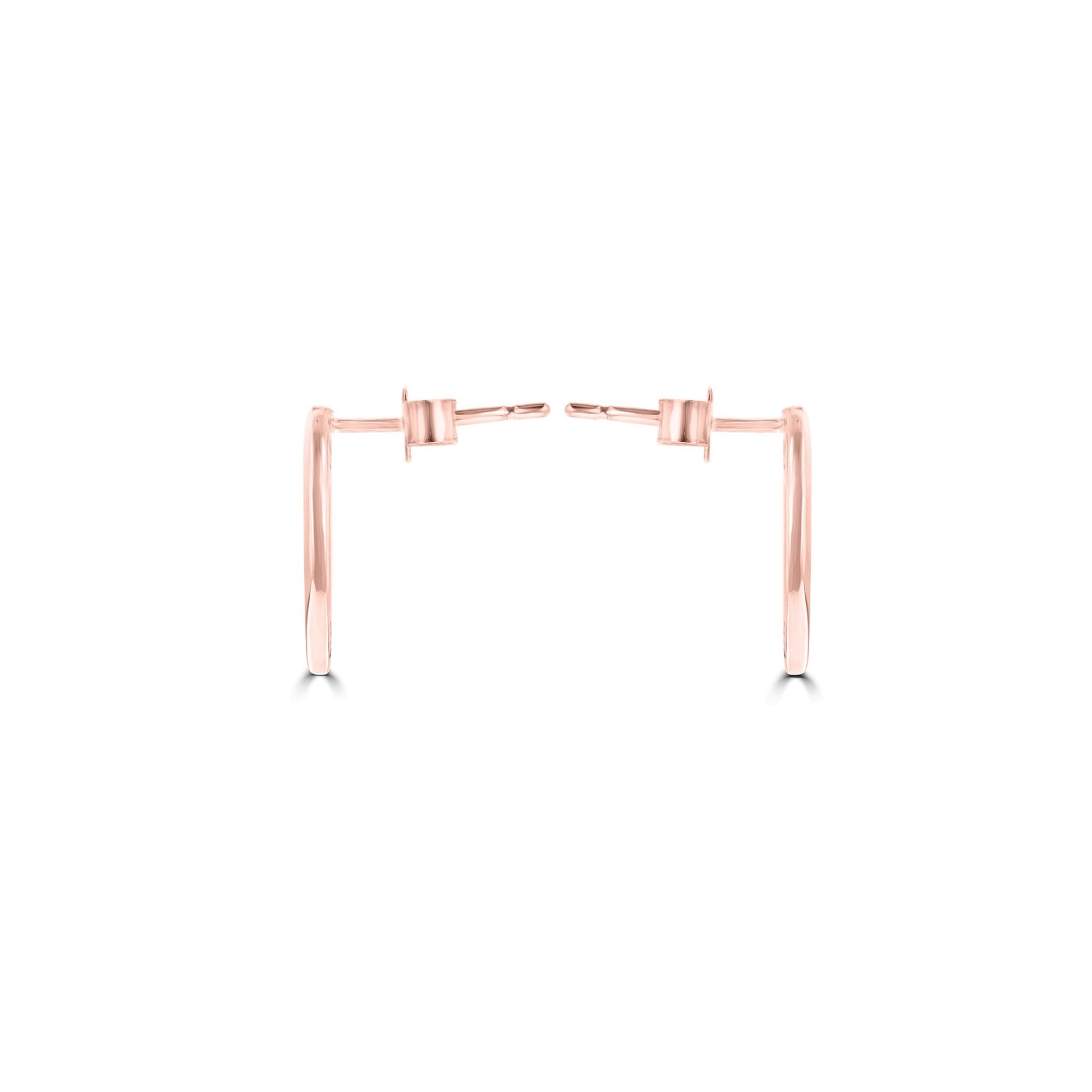 9ct Rose Gold Circle Stud Earrings