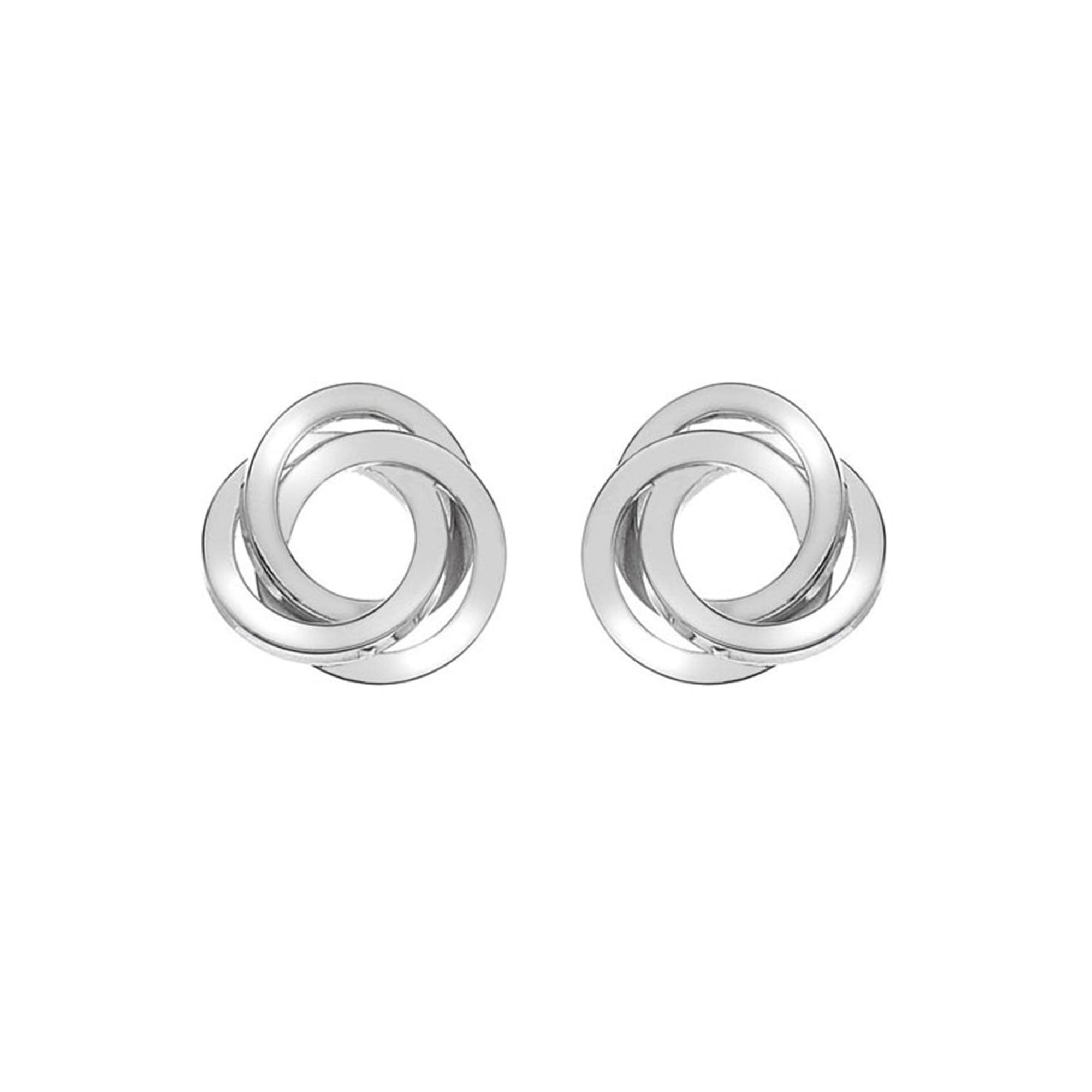 Silver Triple Band Silver Stud Earrings