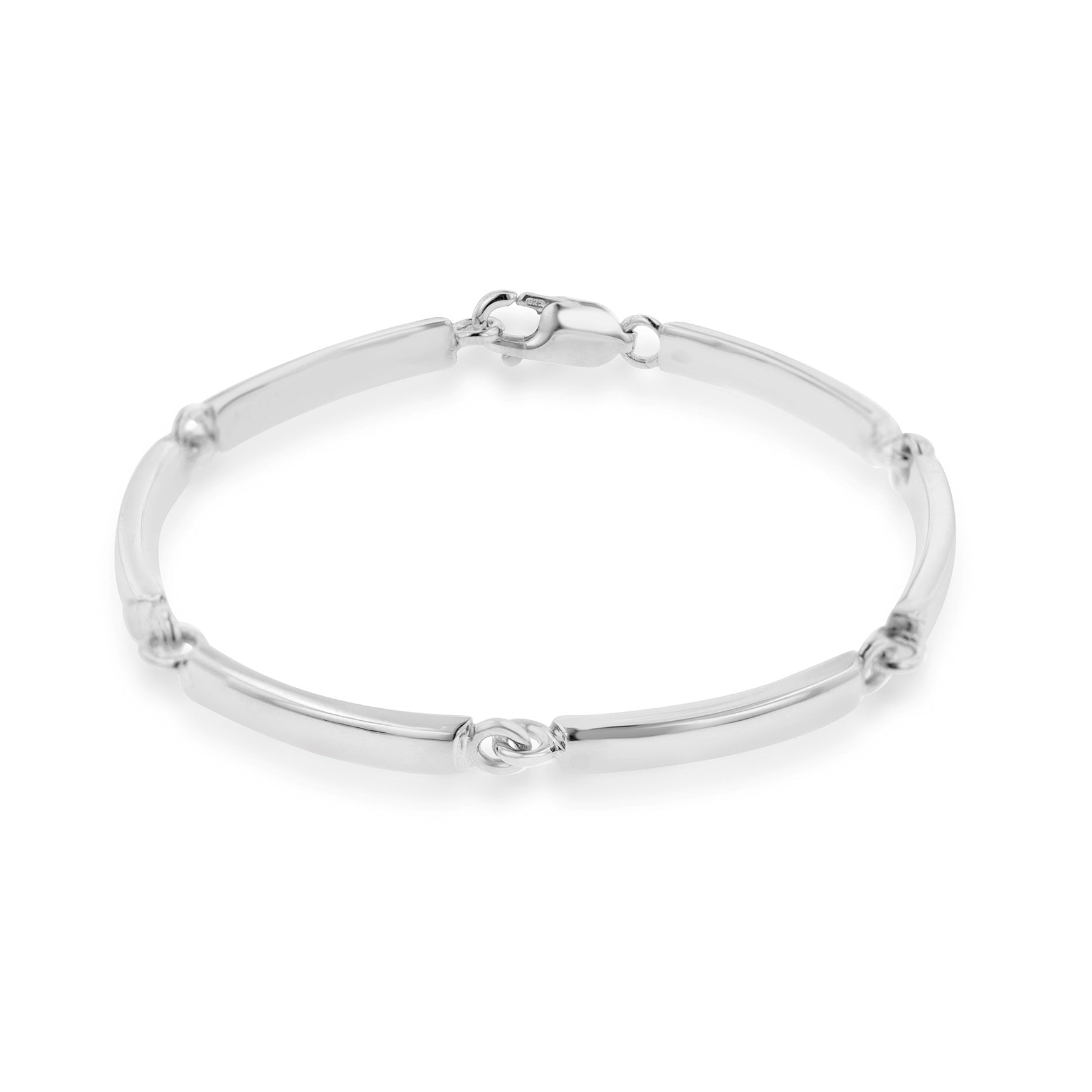Sterling Silver Rectangular Bar Bracelet
