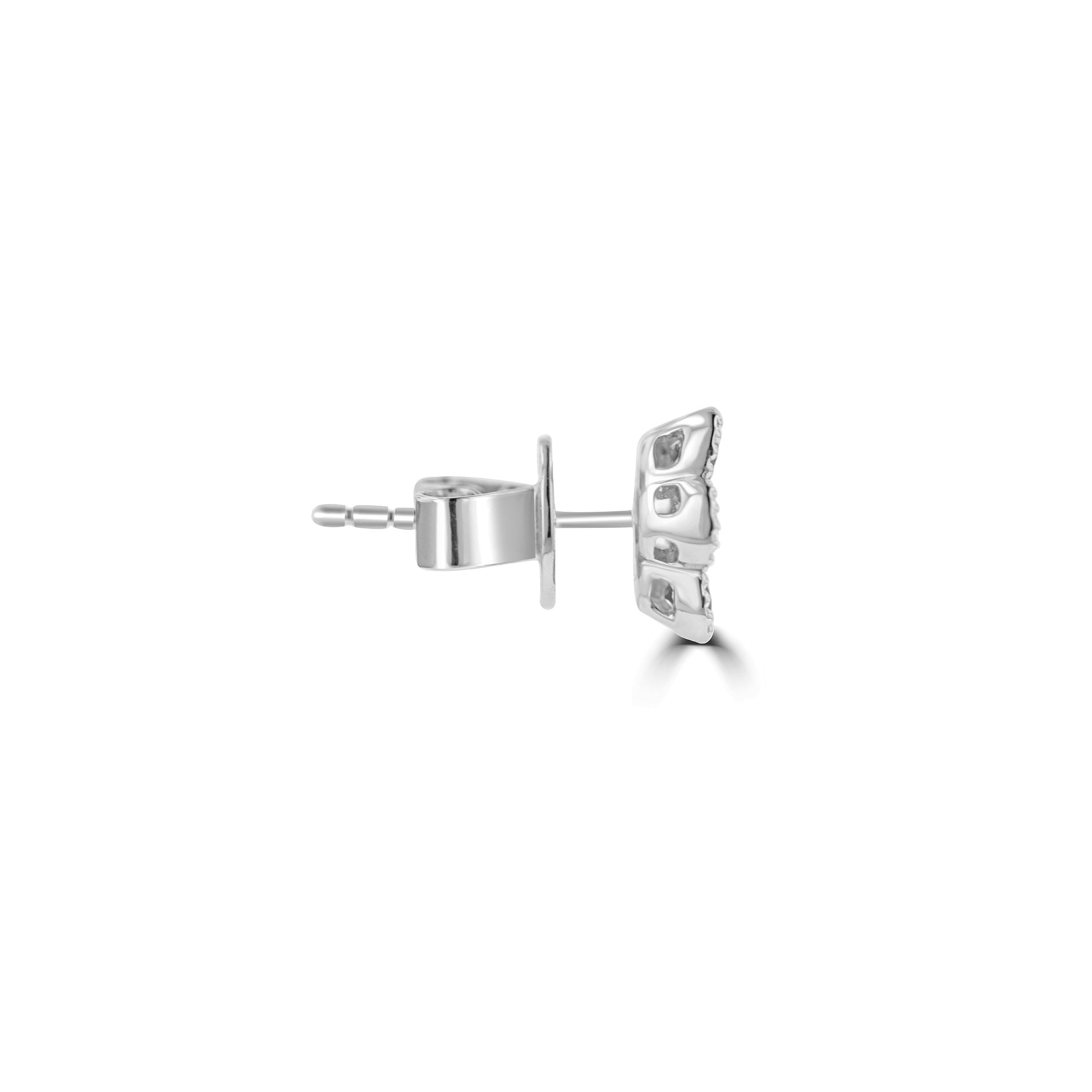 18ct White Gold Multi-coloured Sapphire Flower Earrings