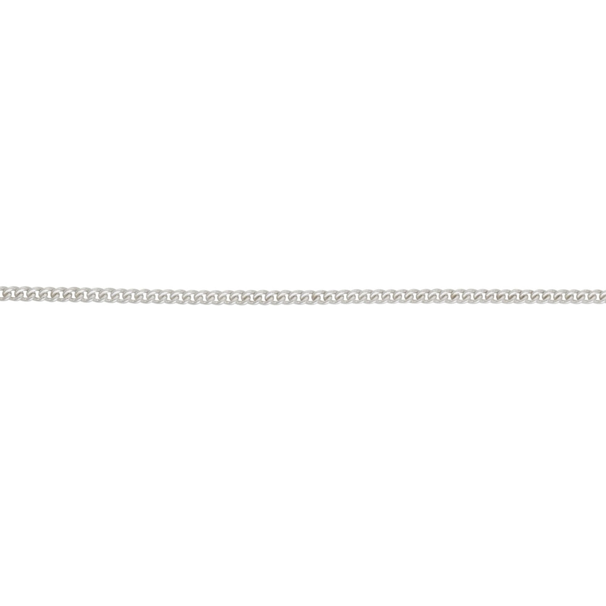20" Sterling Silver Rounded Close Link Curb Chain