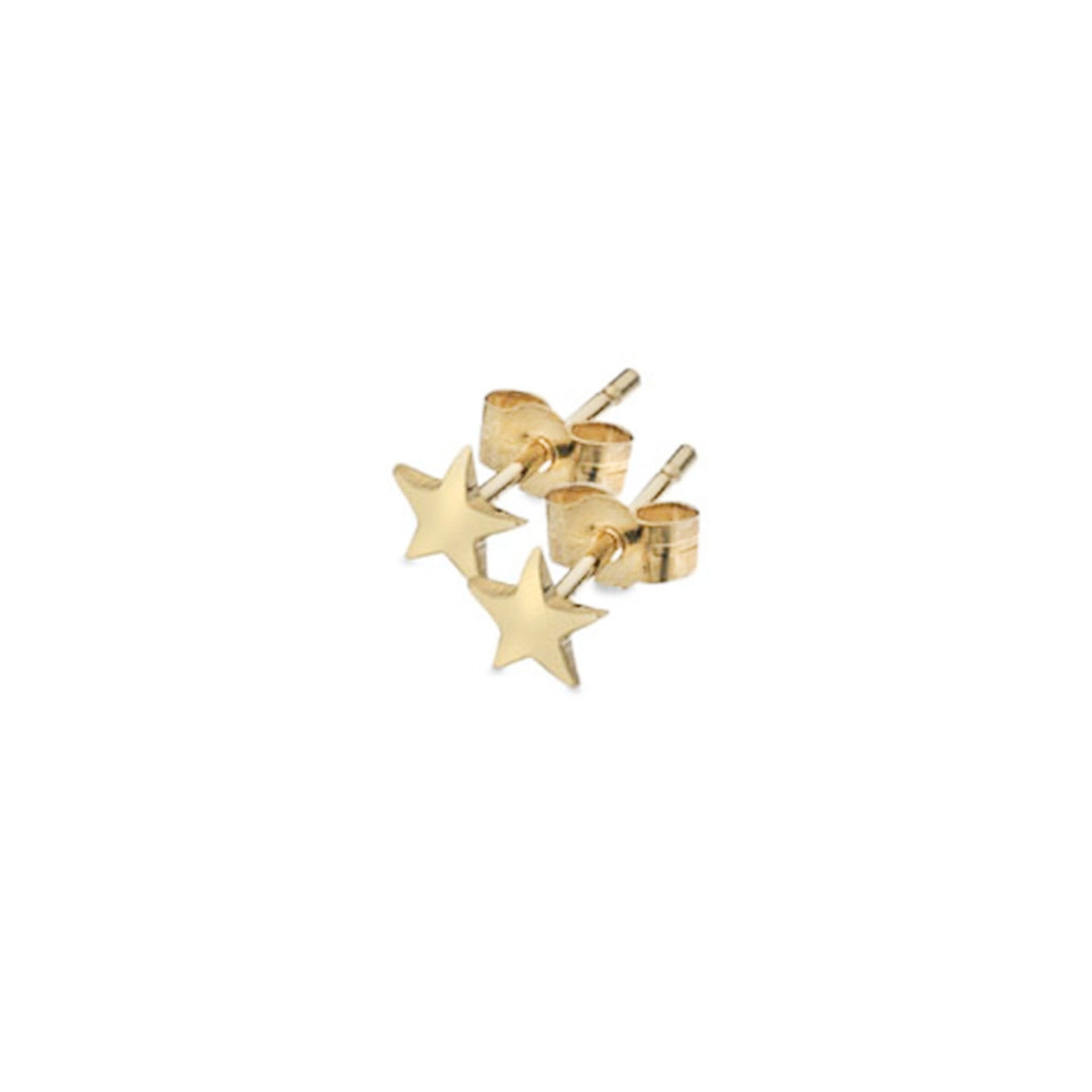 4.5mm Star Stud Earrings in 9ct Yellow Gold