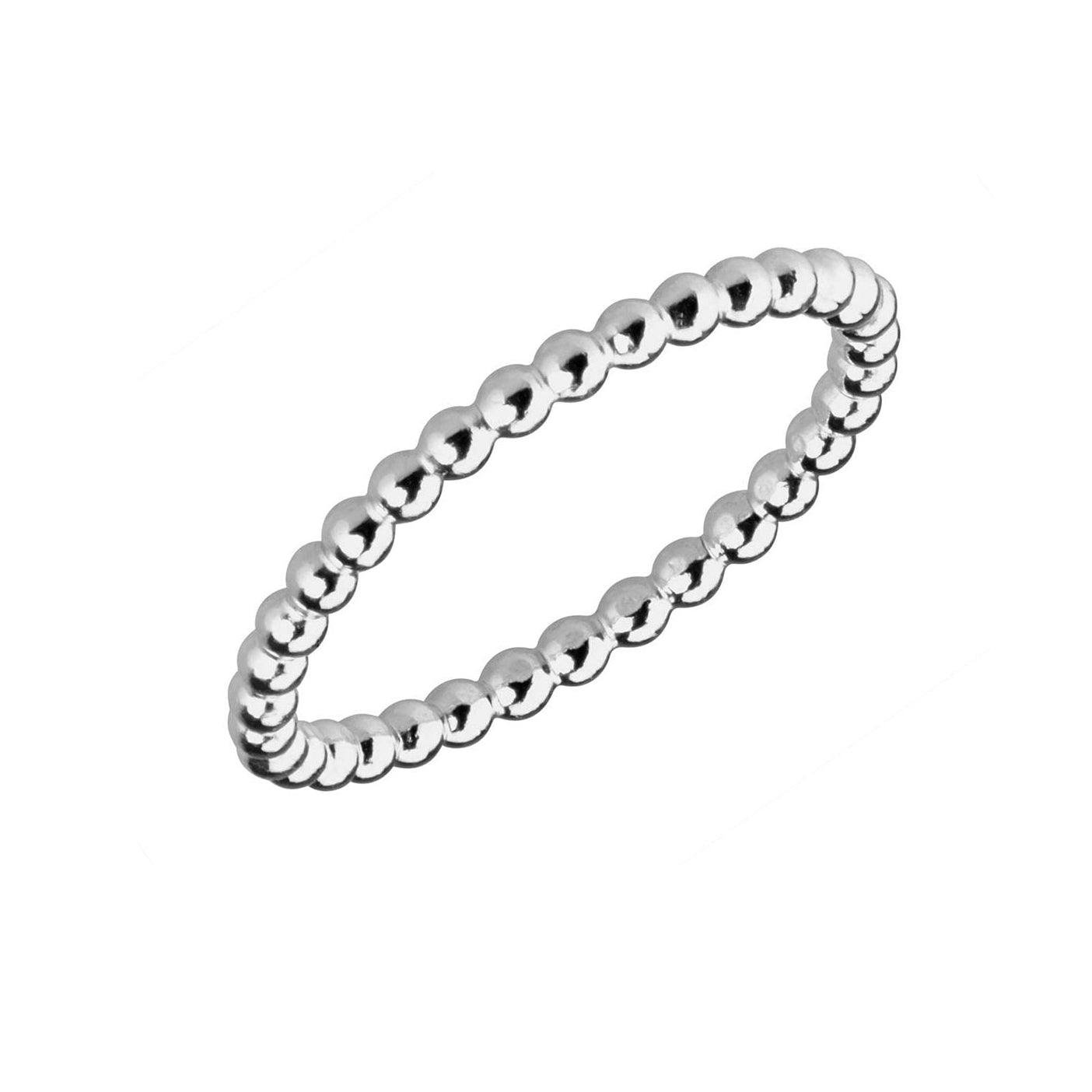 Sterling Silver 2mm Bead Ring