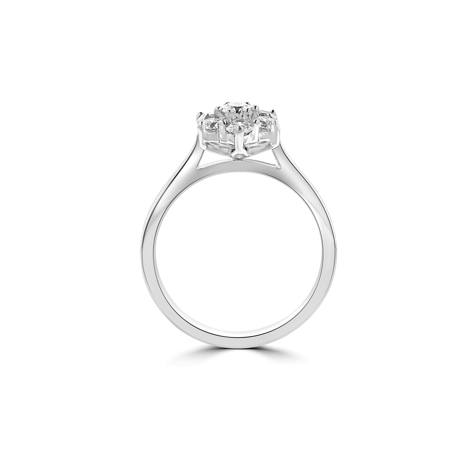 Platinum Traditional Diamond Cluster Ring
