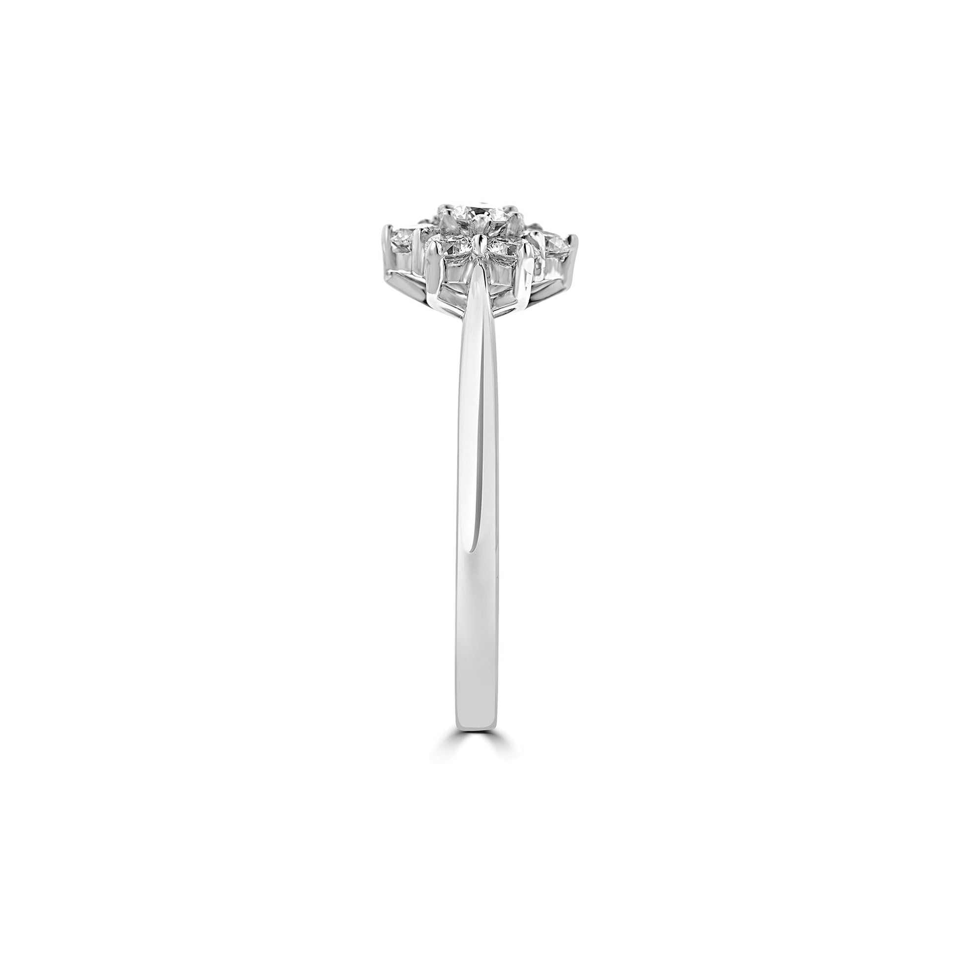 Platinum Traditional Diamond Cluster Ring