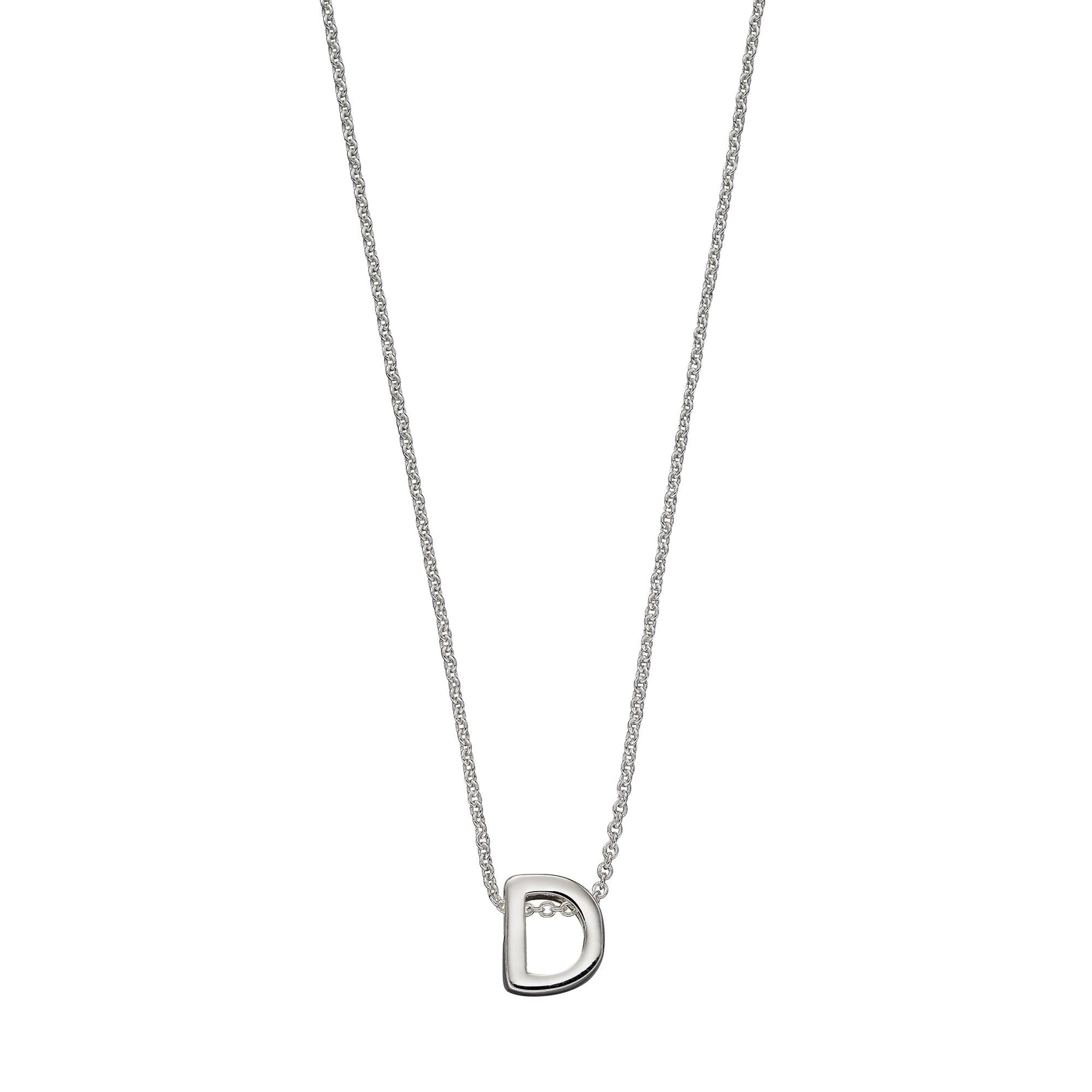 Sterling Silver Letter D Necklace