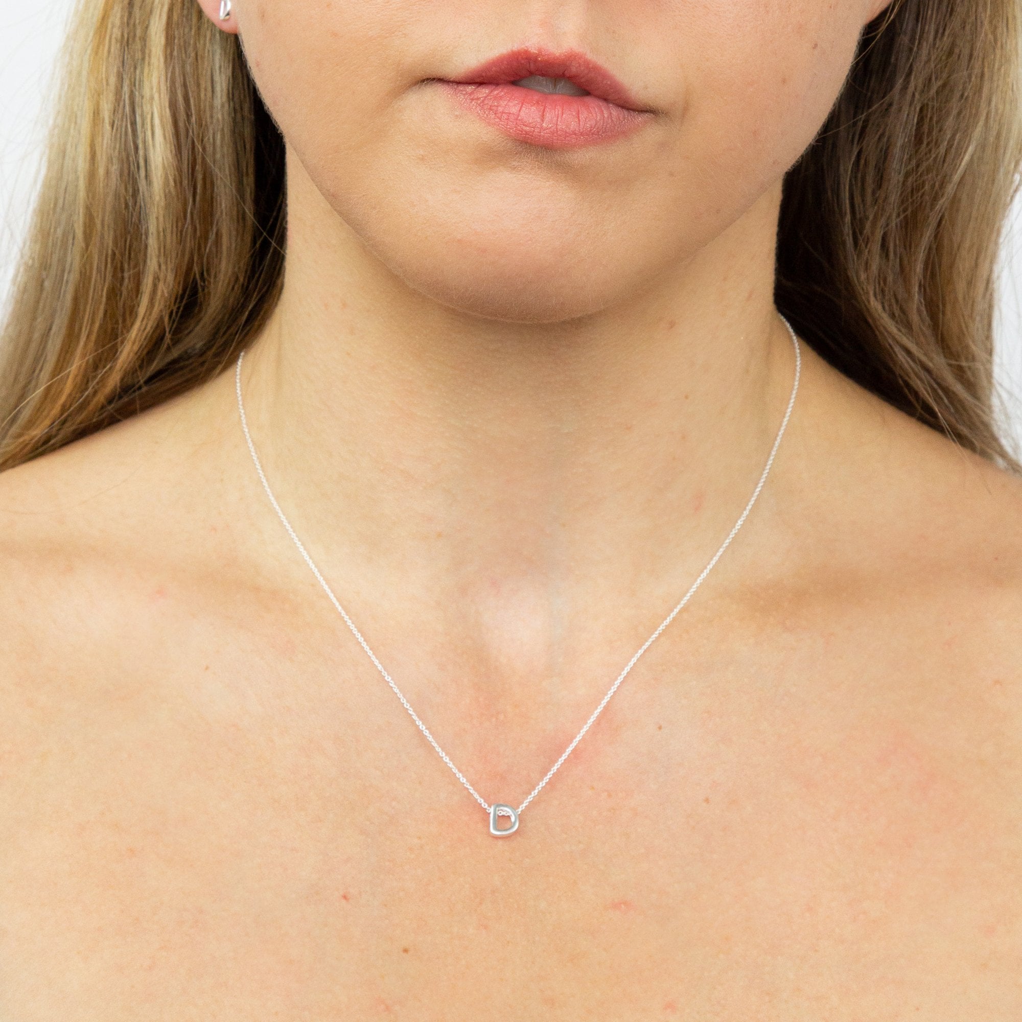 Sterling Silver Letter D Necklace