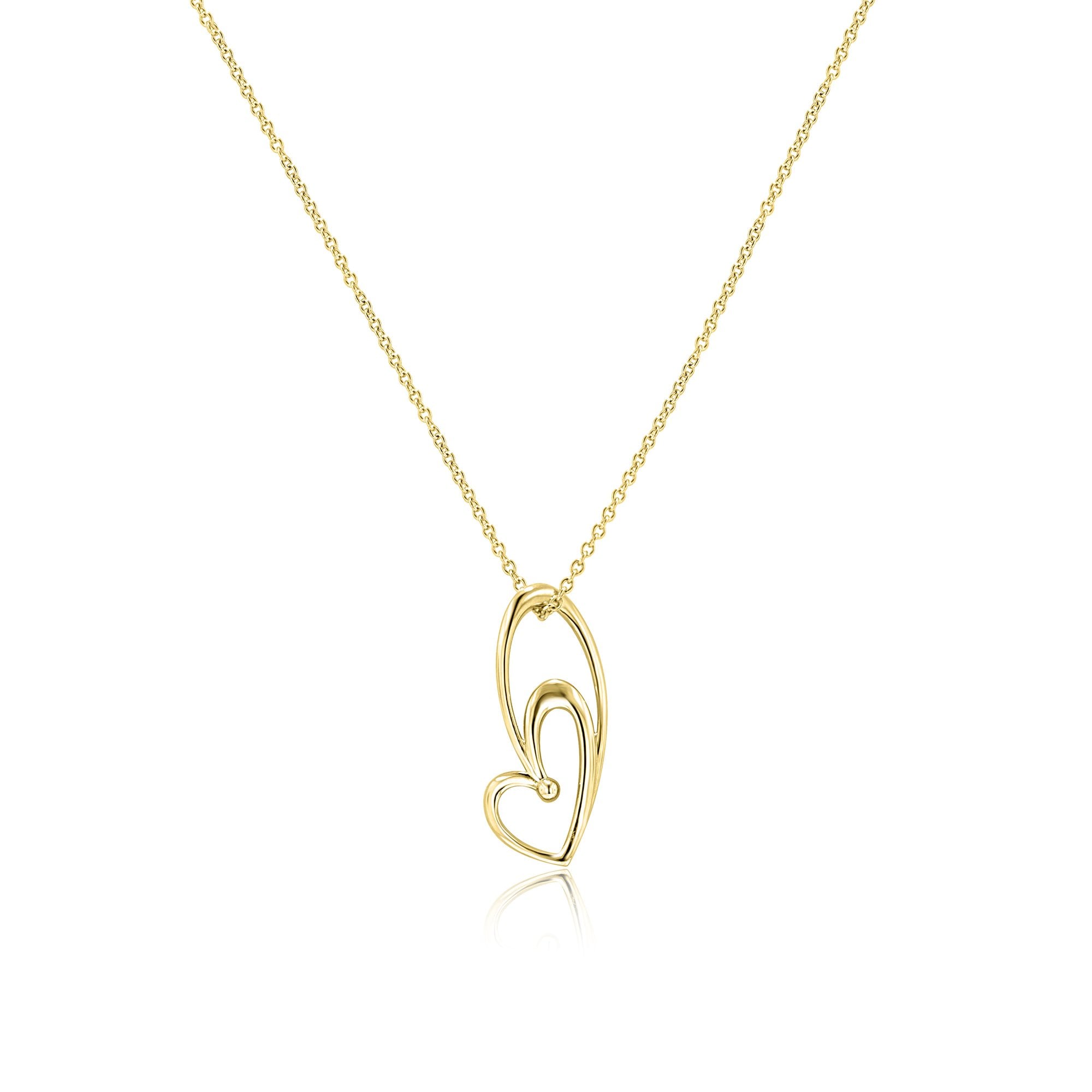 9ct Yellow Gold Avanti Heart Necklace