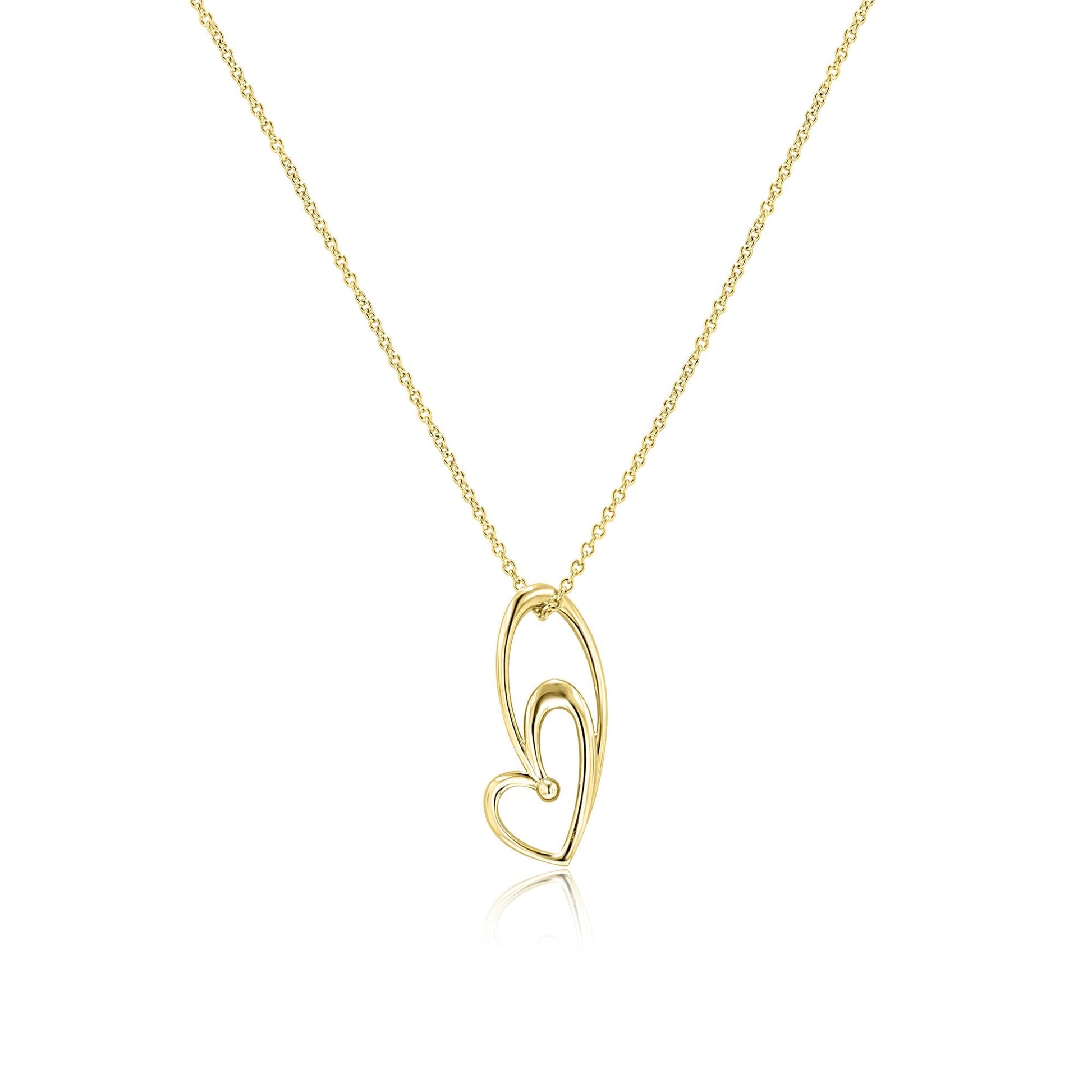 9ct Yellow Gold Avanti Heart Necklace