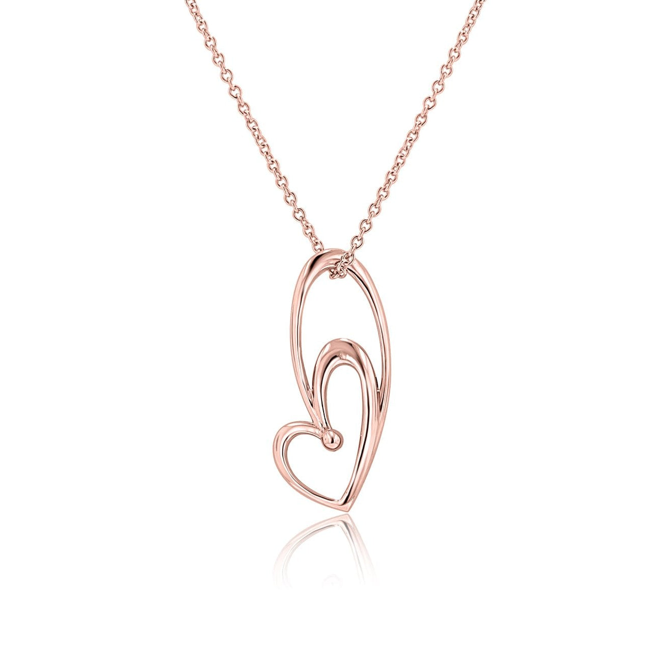 9ct Rose Gold Avanti Heart Necklace