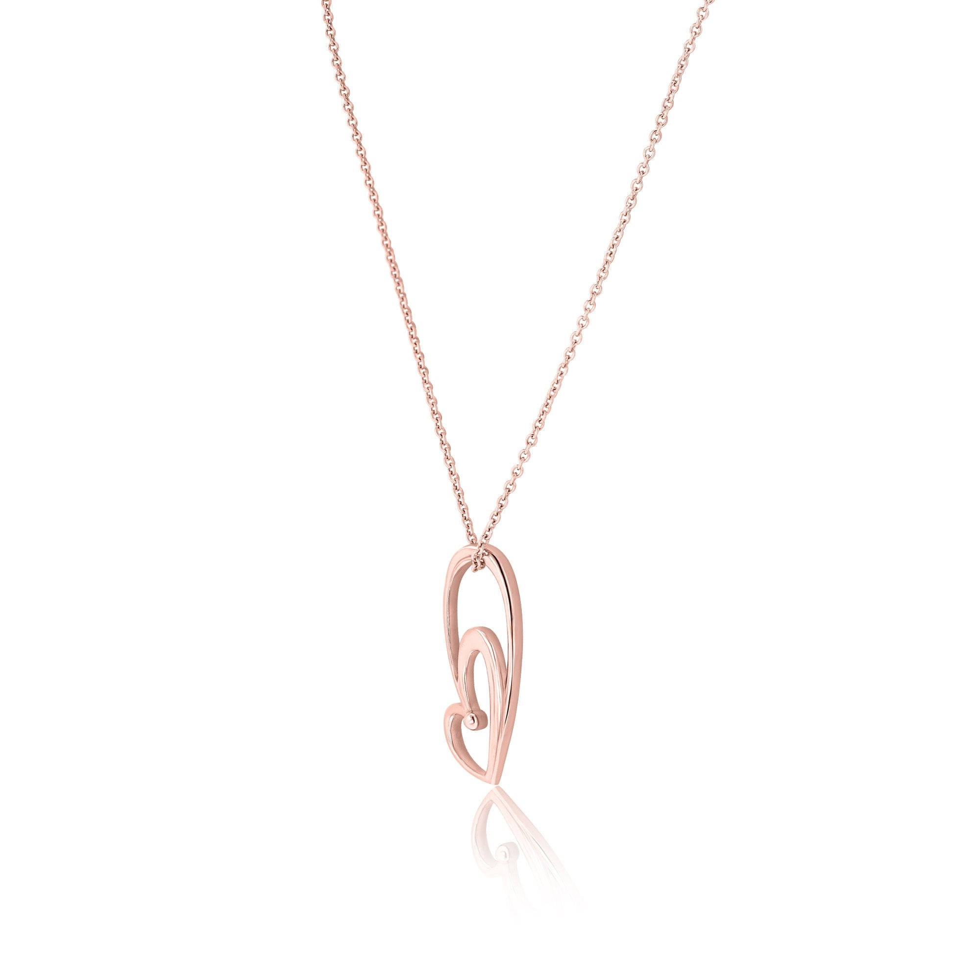 9ct Rose Gold Avanti Heart Necklace